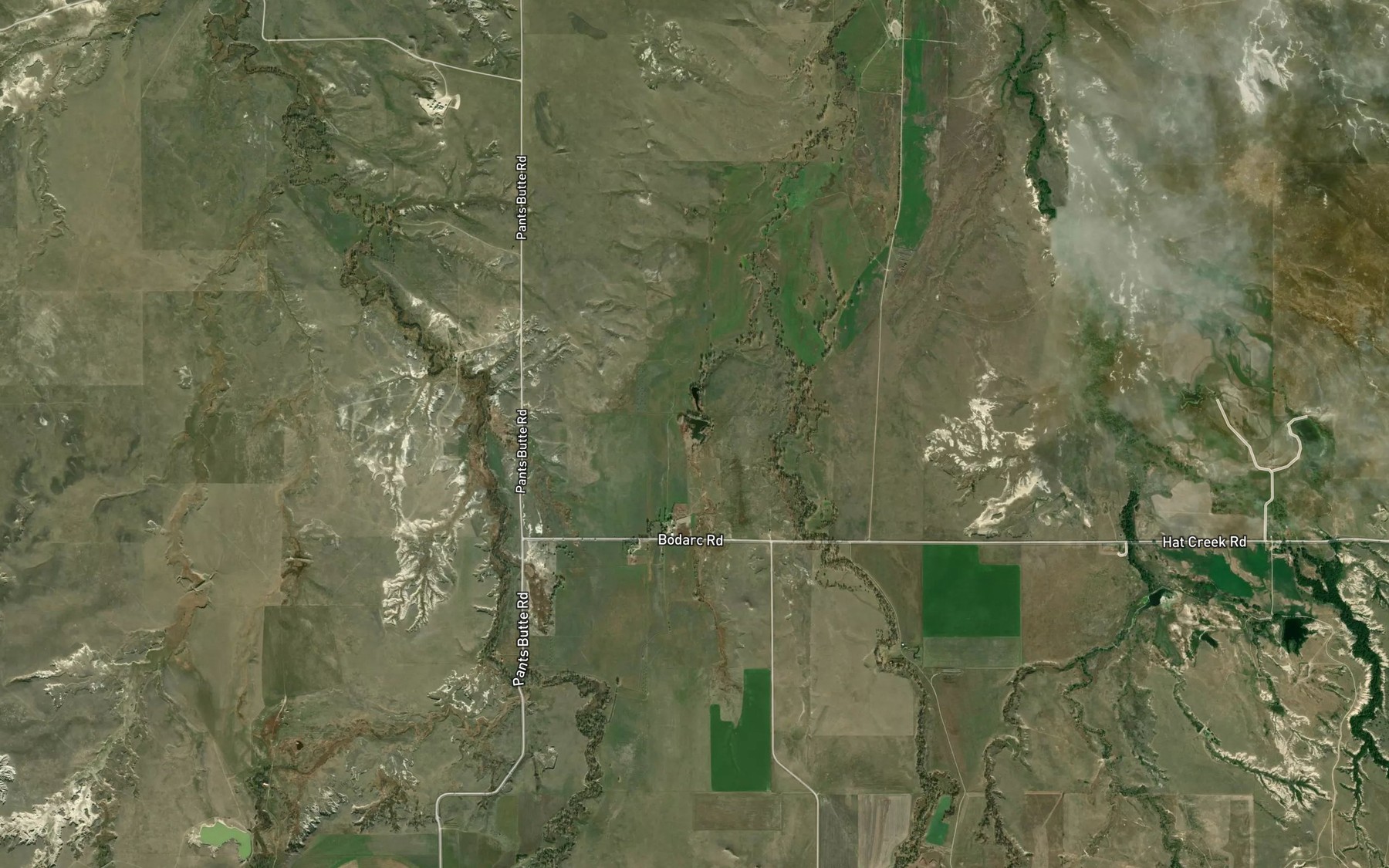 Satellite map of the Zimmerman Reservoir