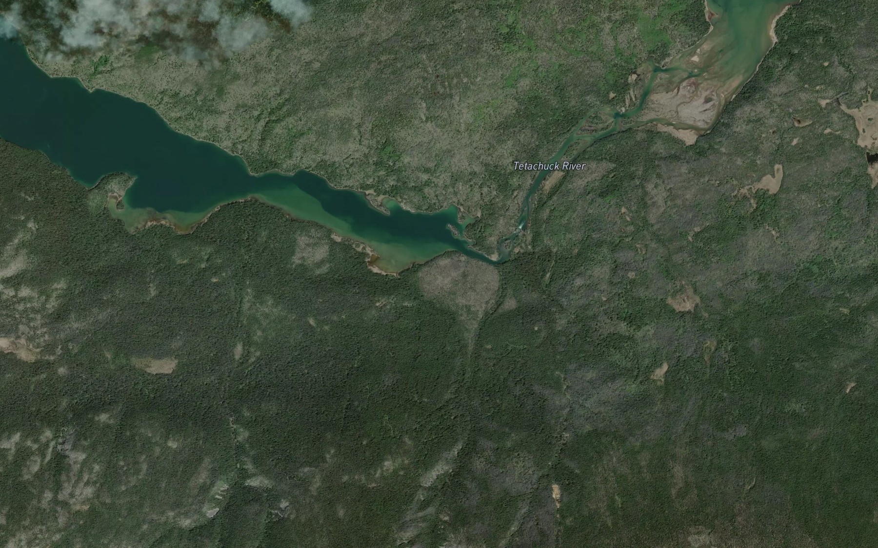 Satellite map of the Redfern Rapids