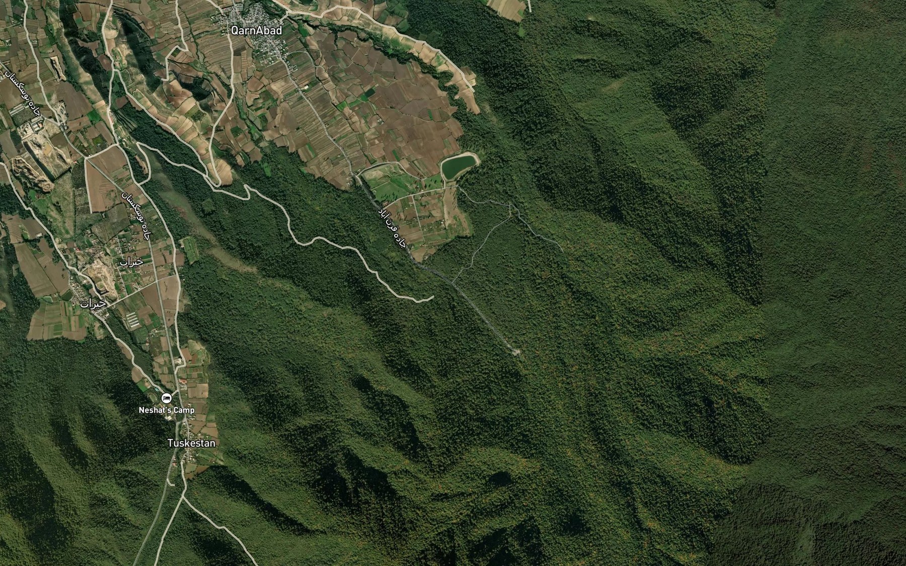 Satellite map of the Rudkhaneh-ye Emamzadeh