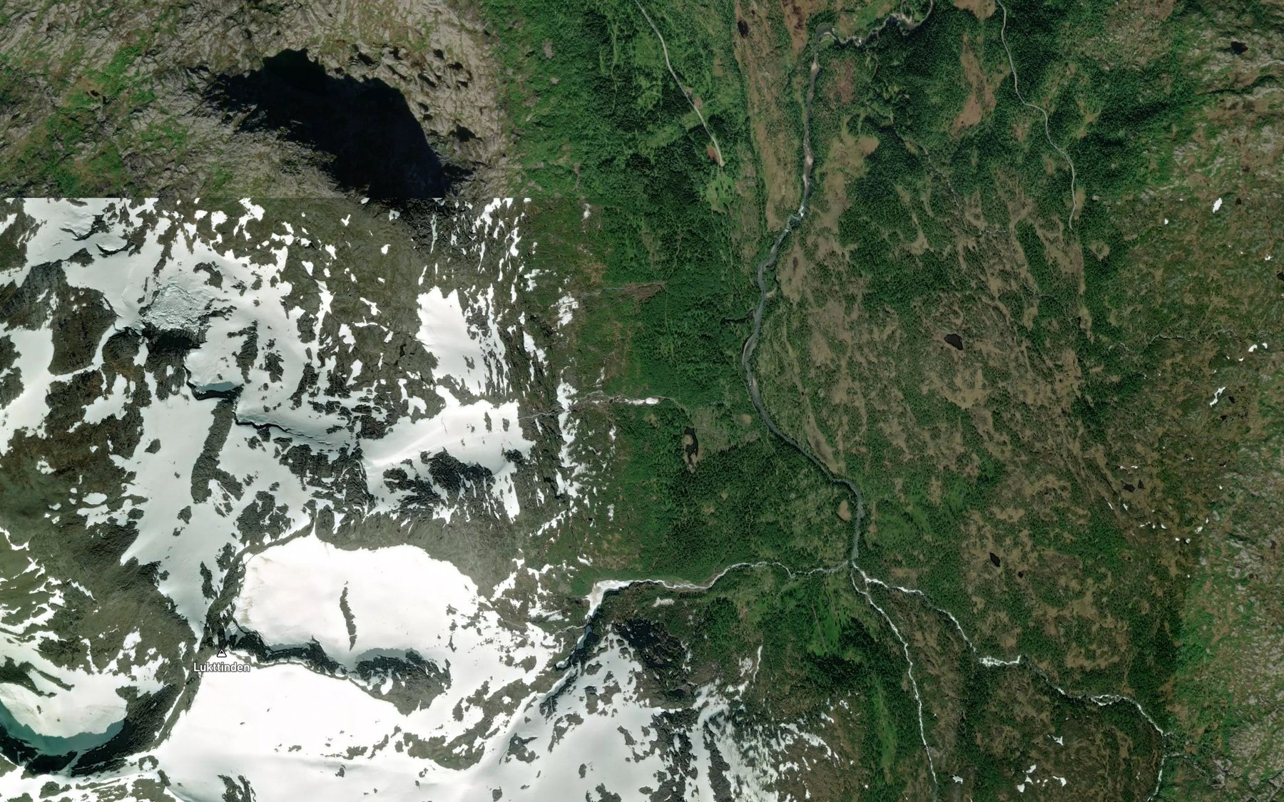 Satellite map of the Bekkerapbekken