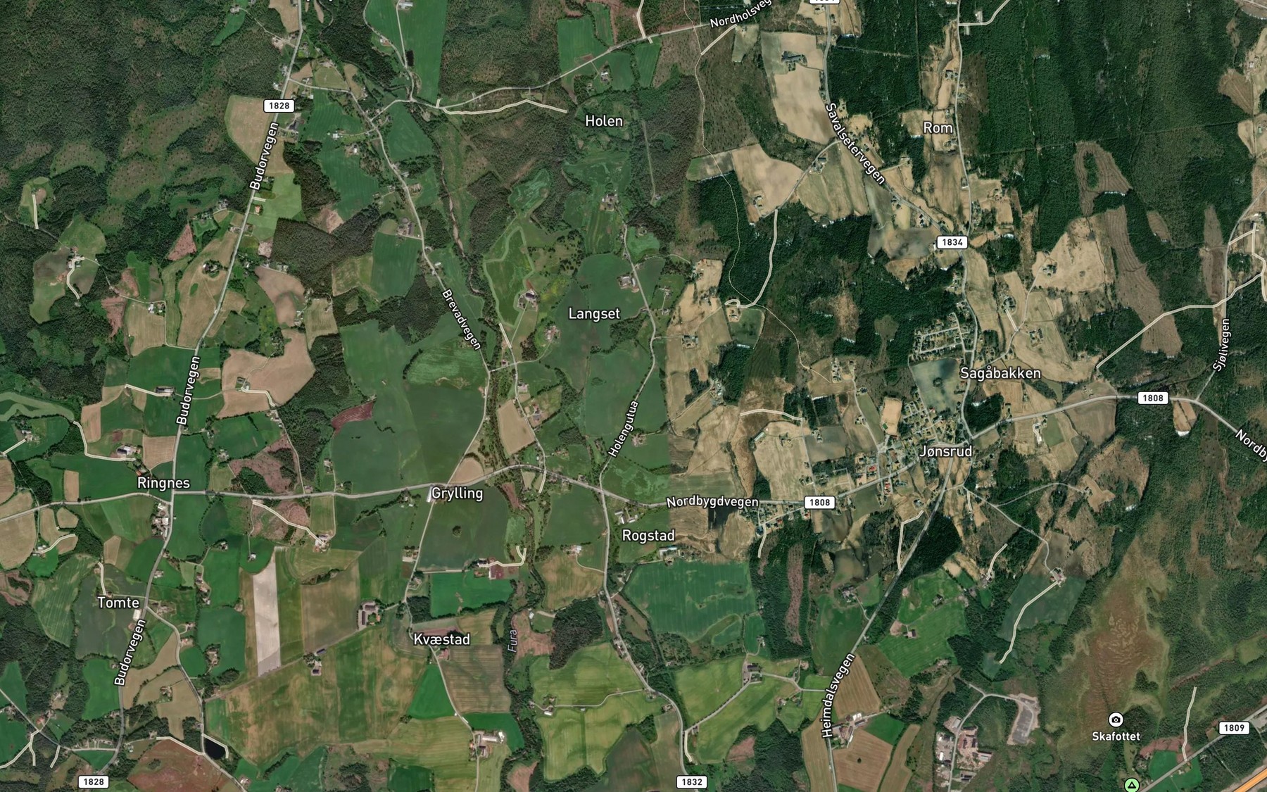 Satellite map of the Rogstadbekken