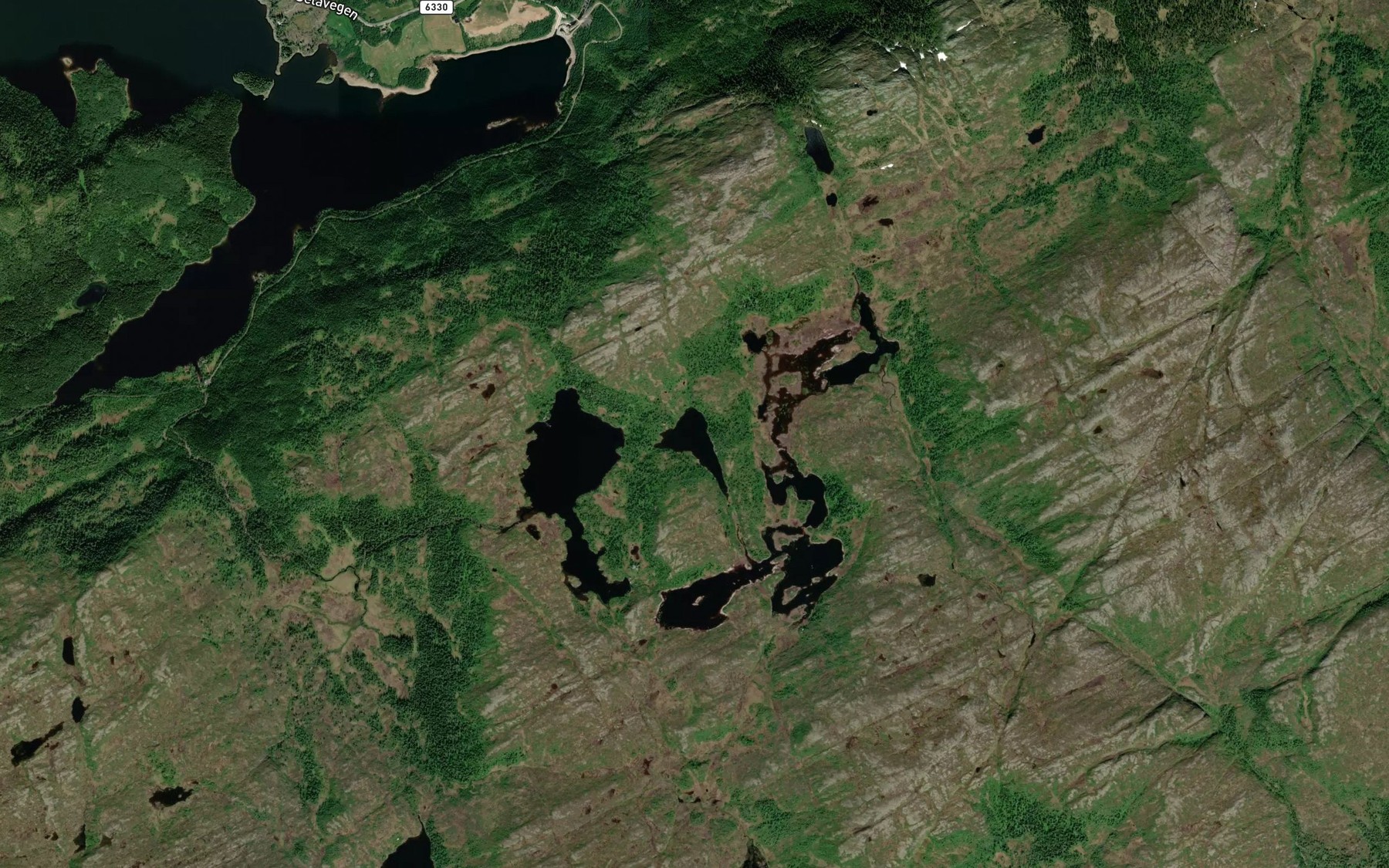 Satellite map of the Torkletjorna