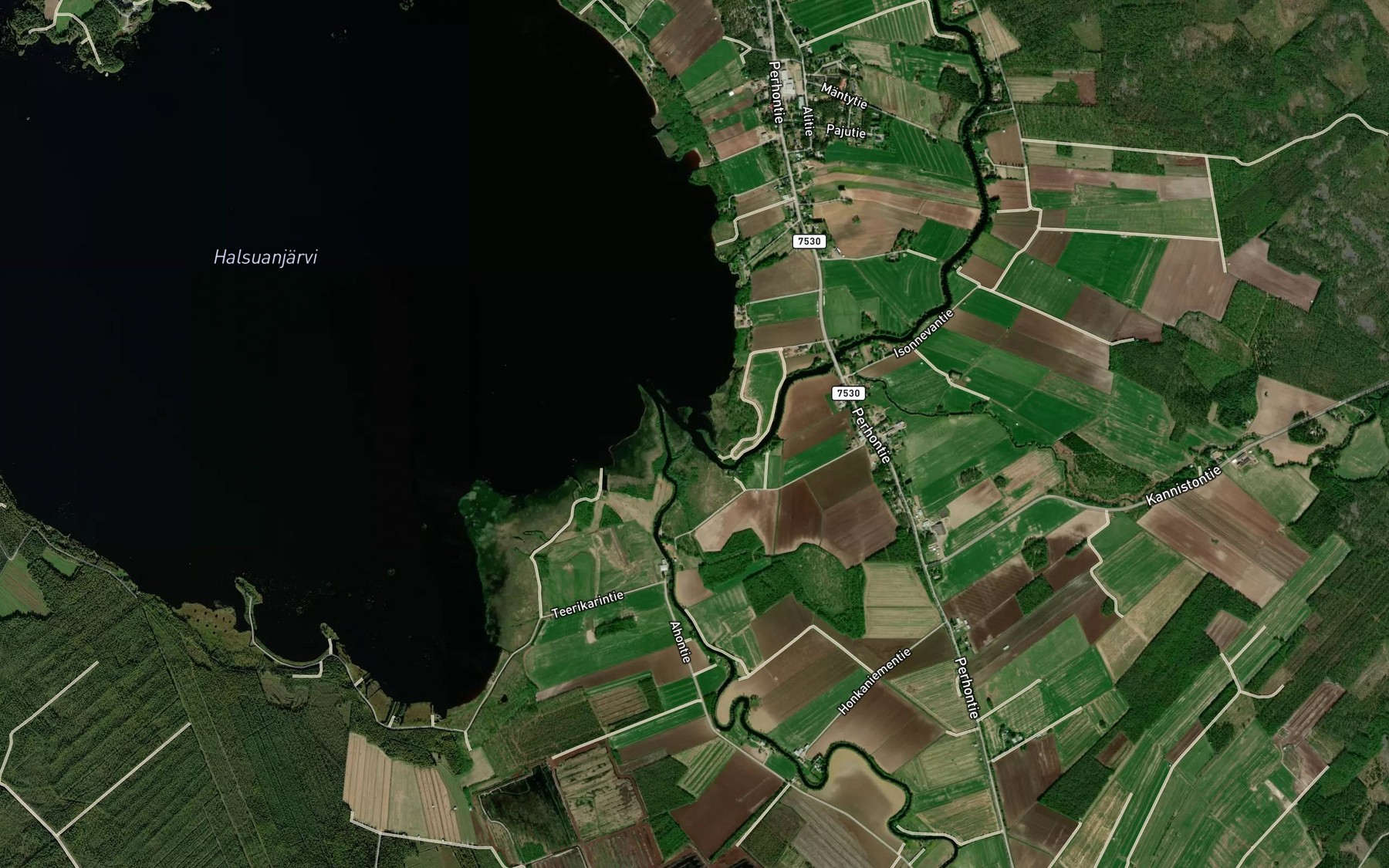 Satellite map of the Venetjoki