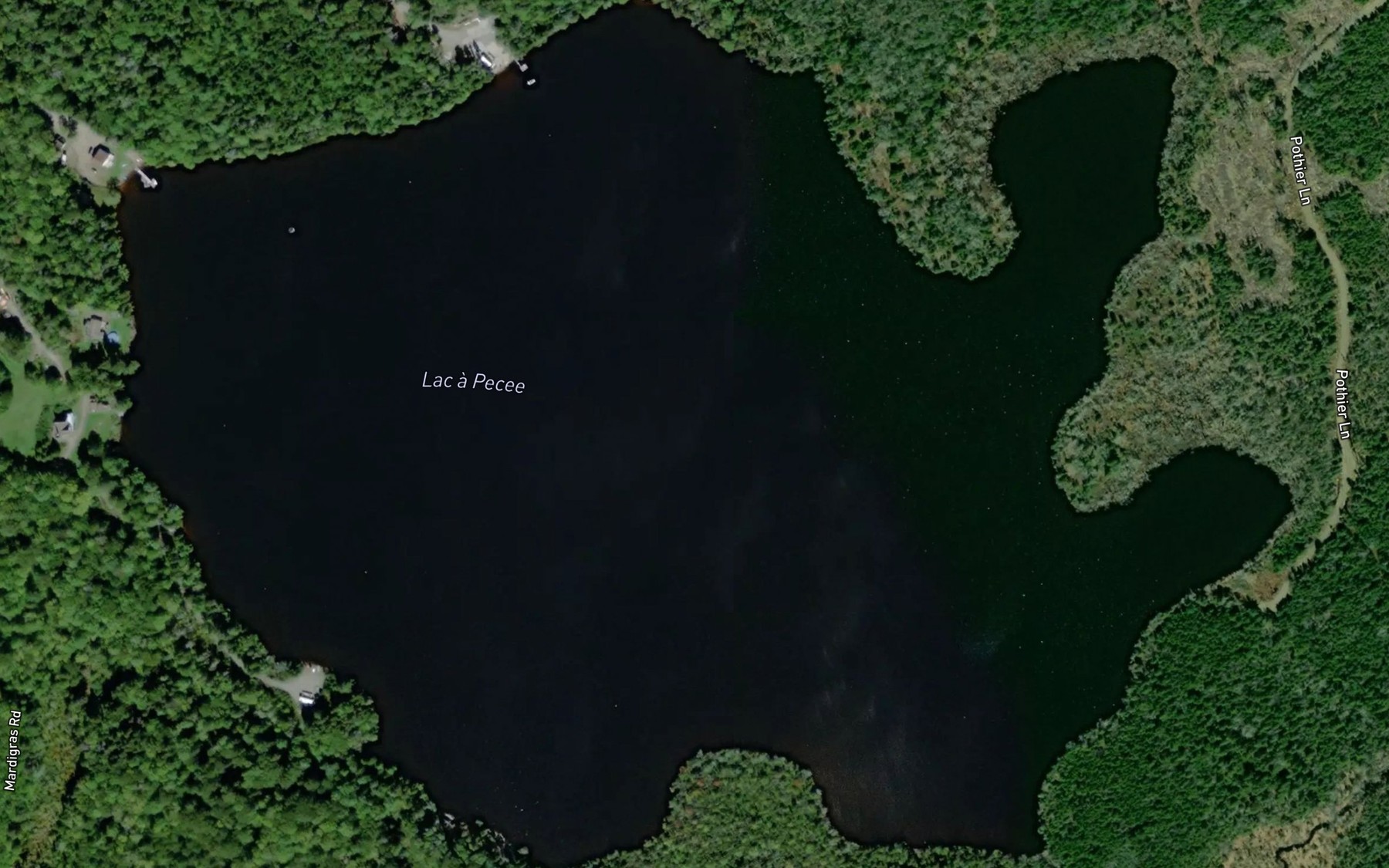 Satellite map of the Lac a Pecee