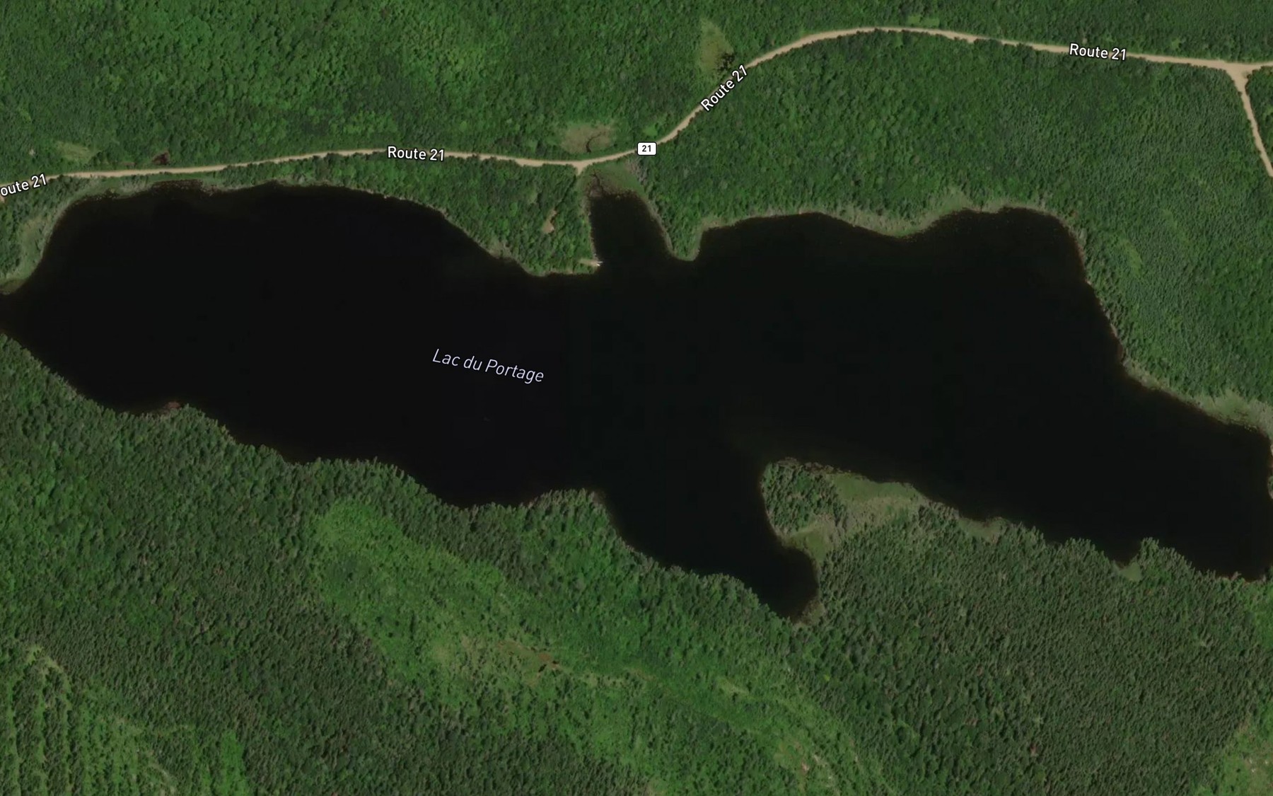 Satellite map of the Lac du Portage