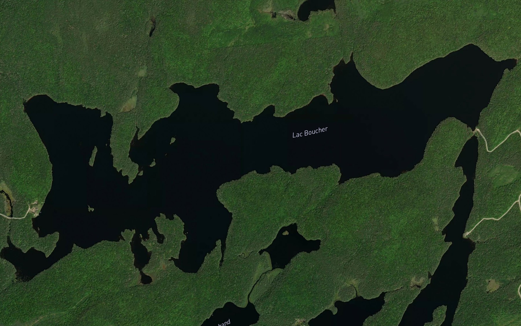 Satellite map of the Lac Boucher