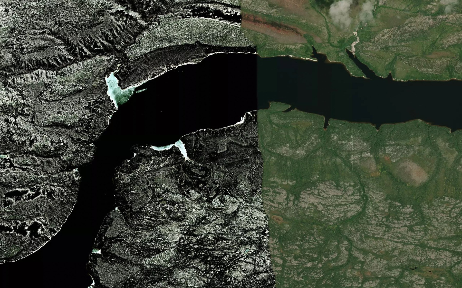 Satellite map of the Reservoir La Grande 1