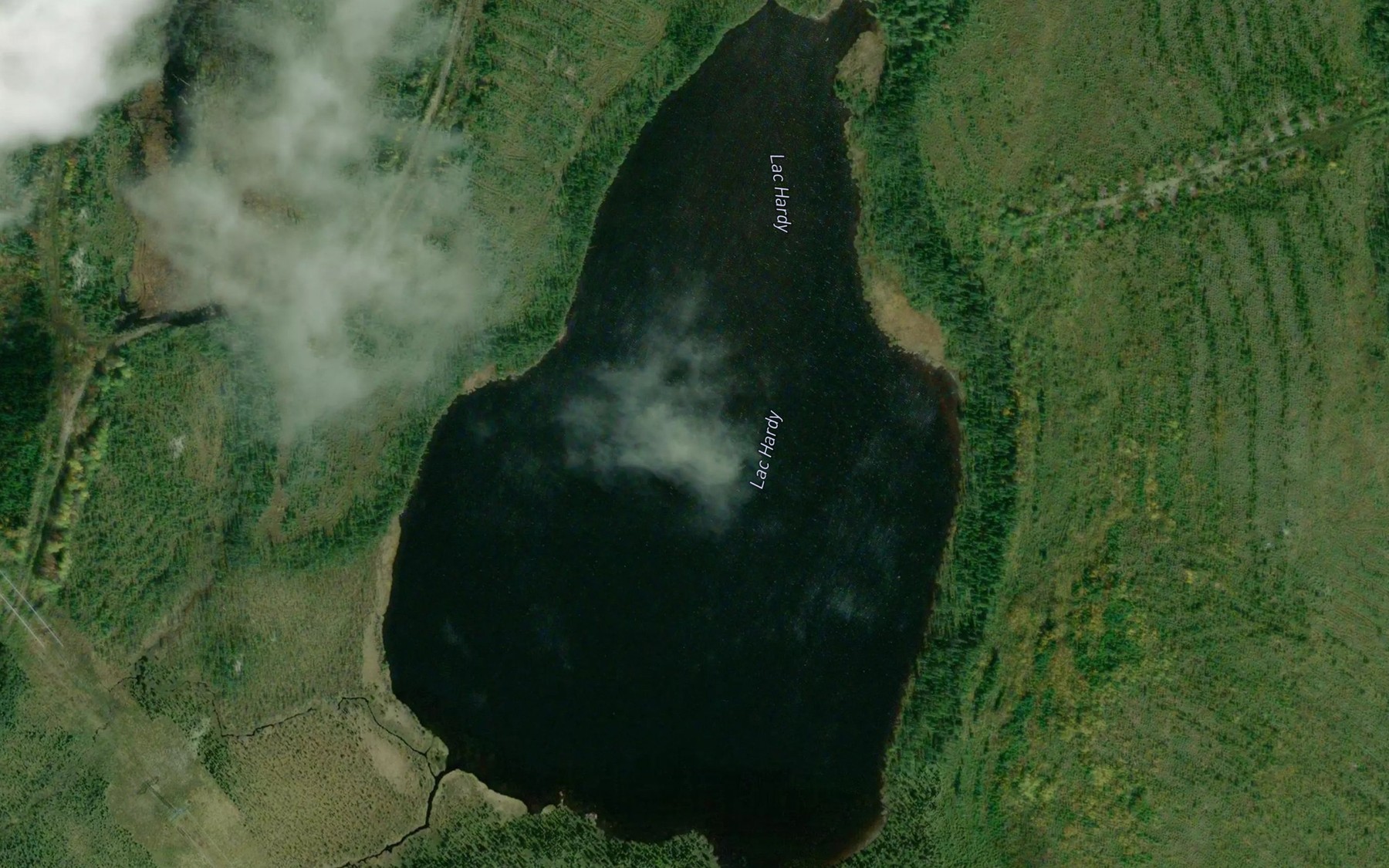 Satellite map of the Lac Hardy
