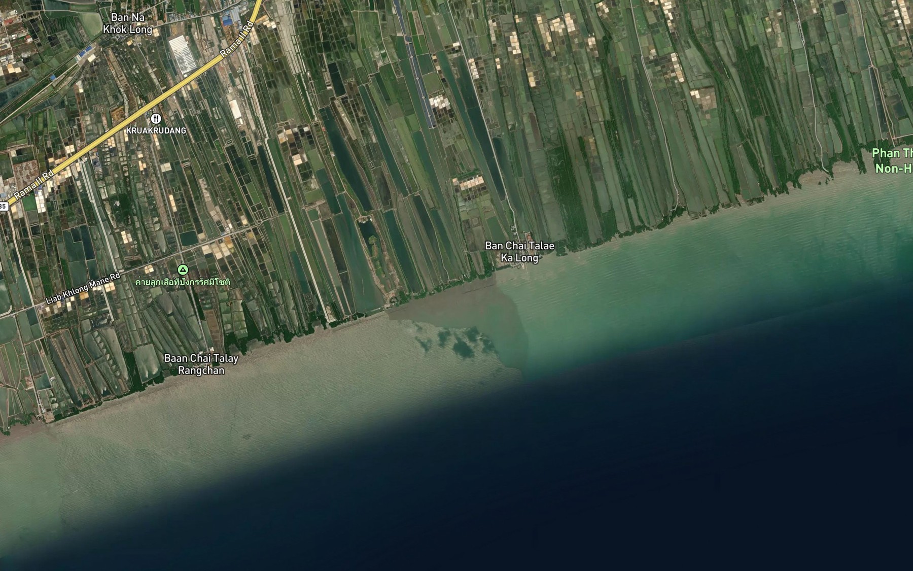 Satellite map of the Khlong Khut