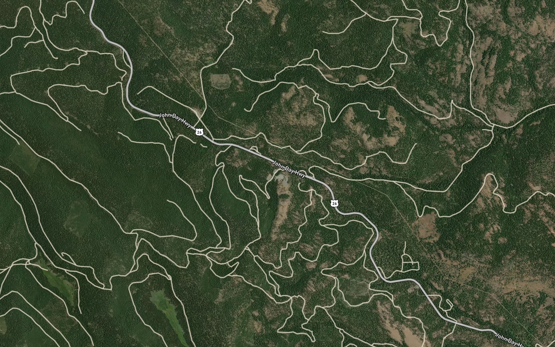 Satellite map of the Crusher Spring