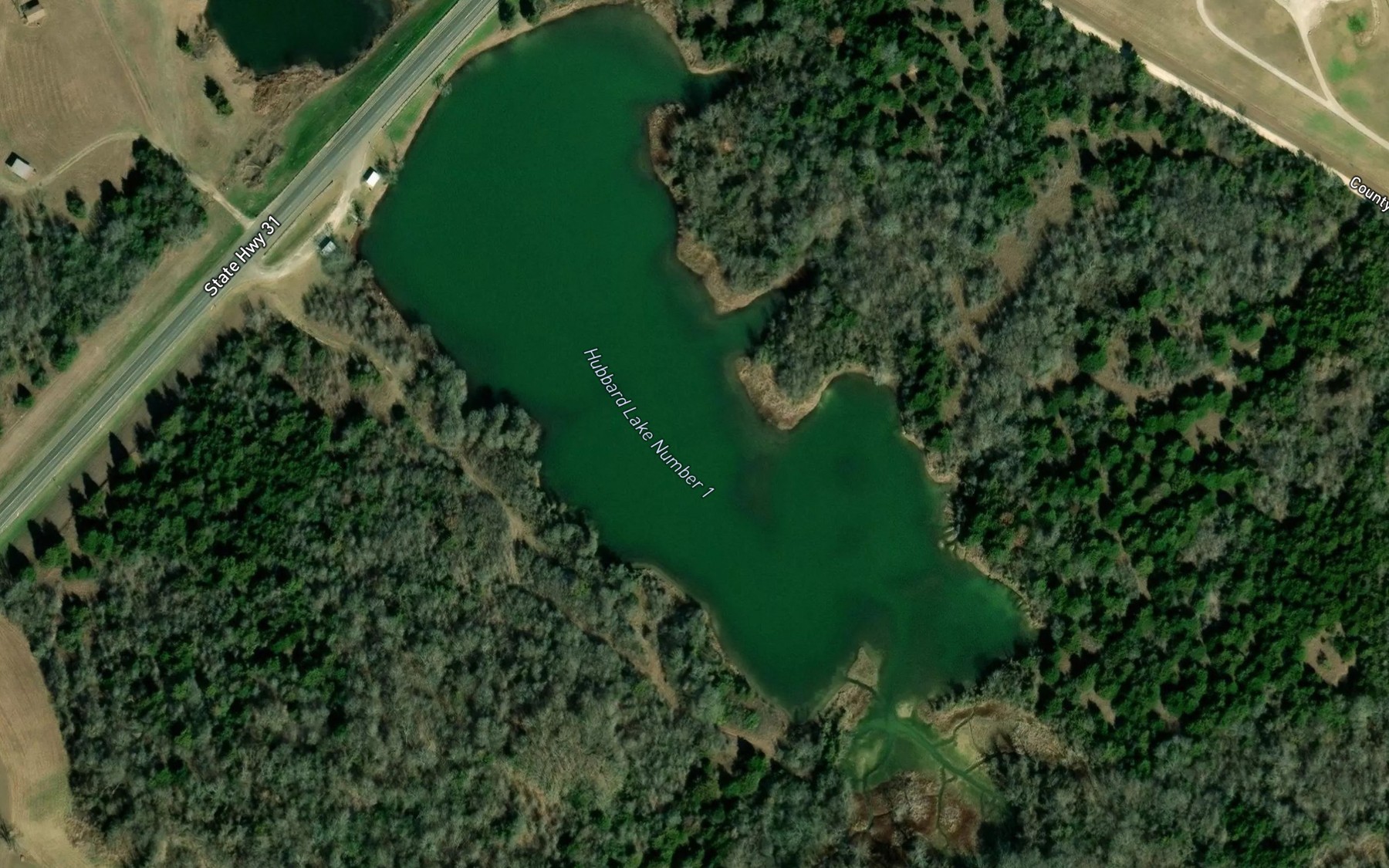 Satellite map of the Hubbard Lake Number 1