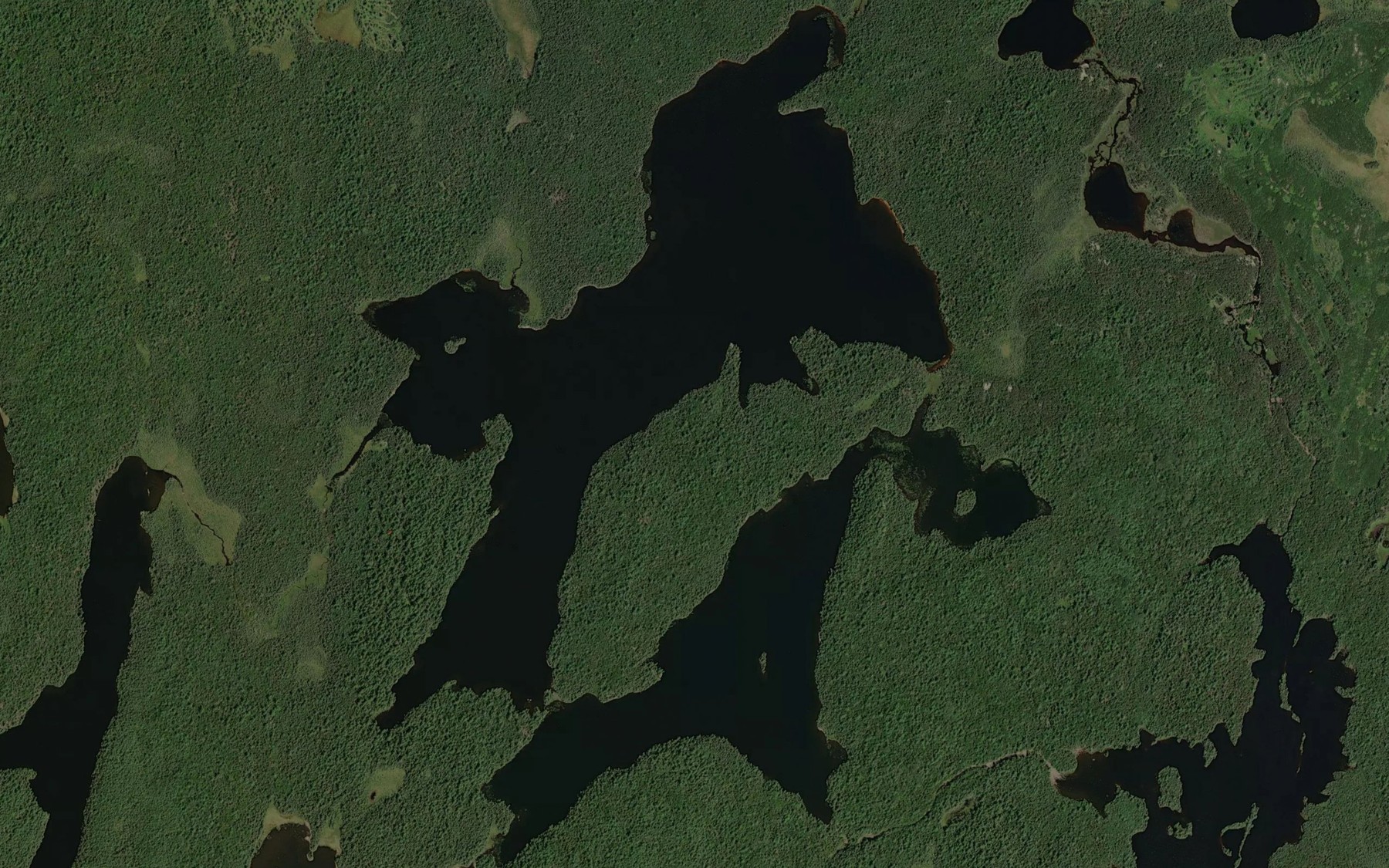 Satellite map of the Lady Sydney Lake