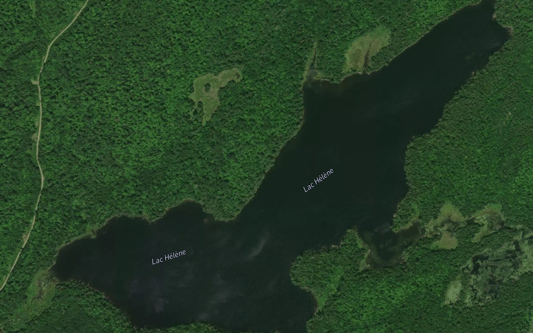 Satellite map of the Lac Helene