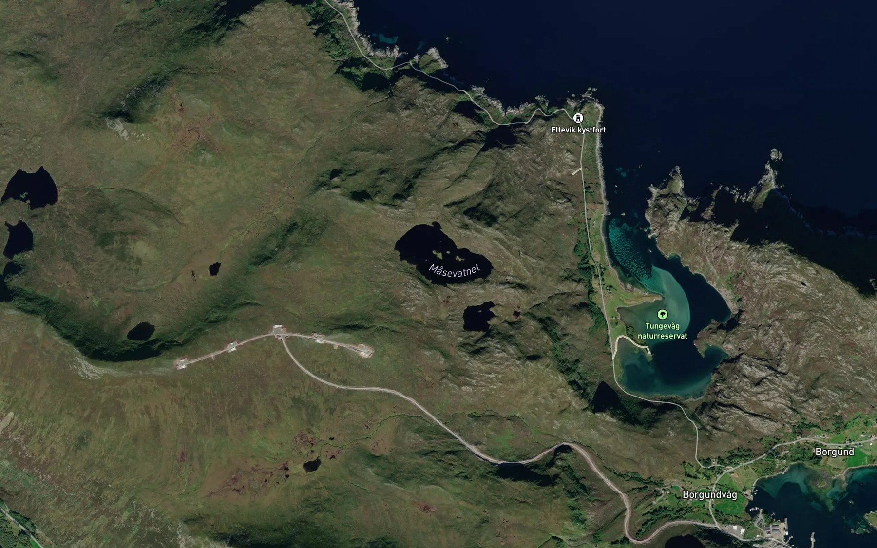 Satellite map of the Masevatnet