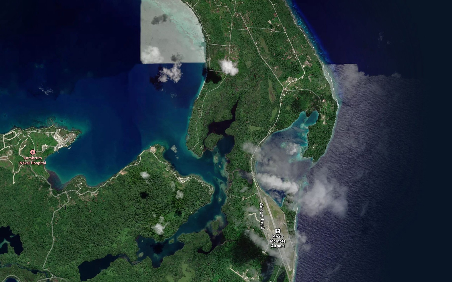 Satellite map of the Luas Creek