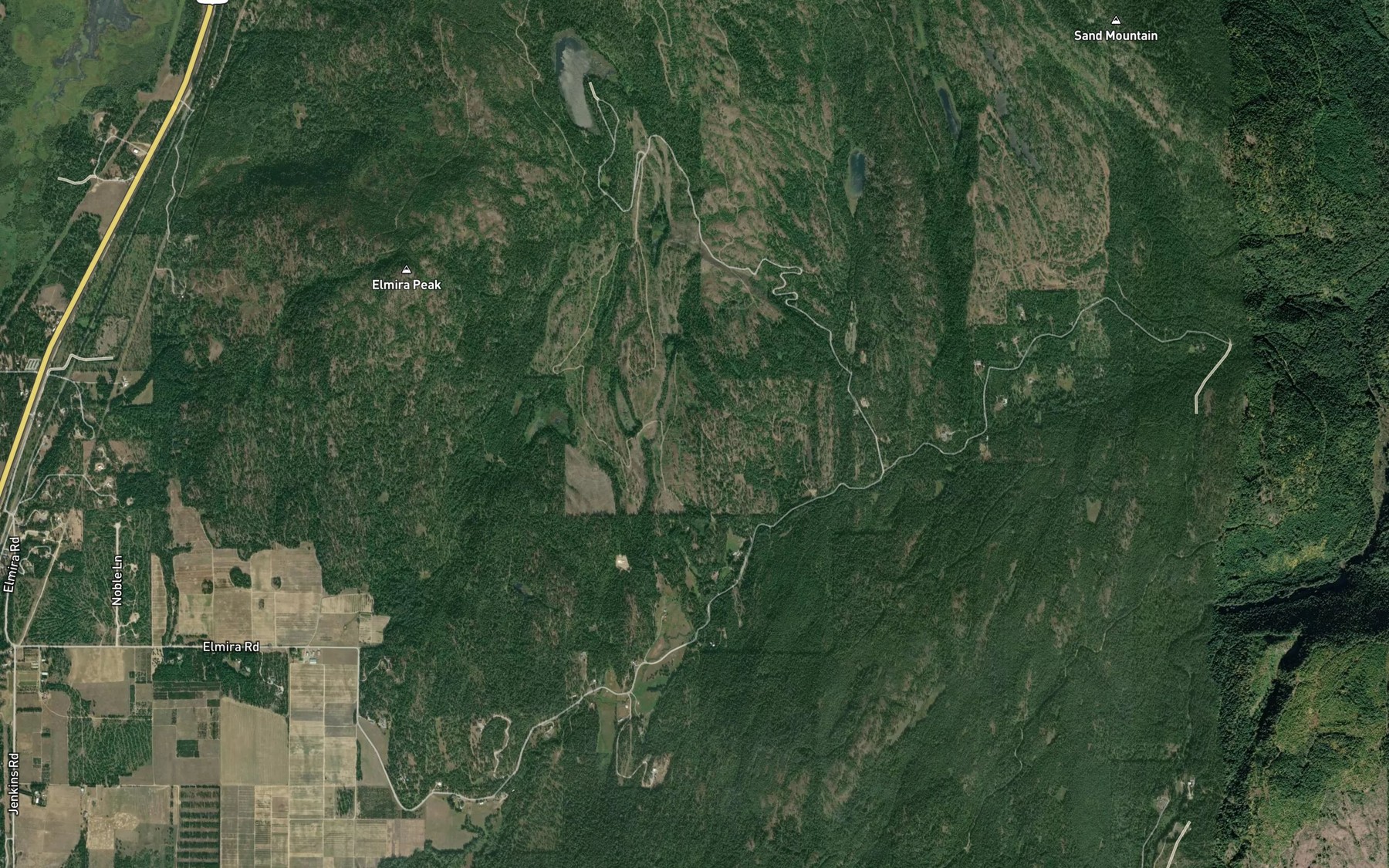 Satellite map of the Bloom Creek