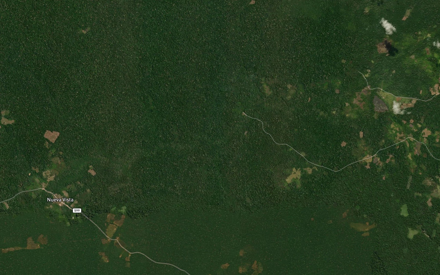 Satellite map of the Quebrada Saranjal