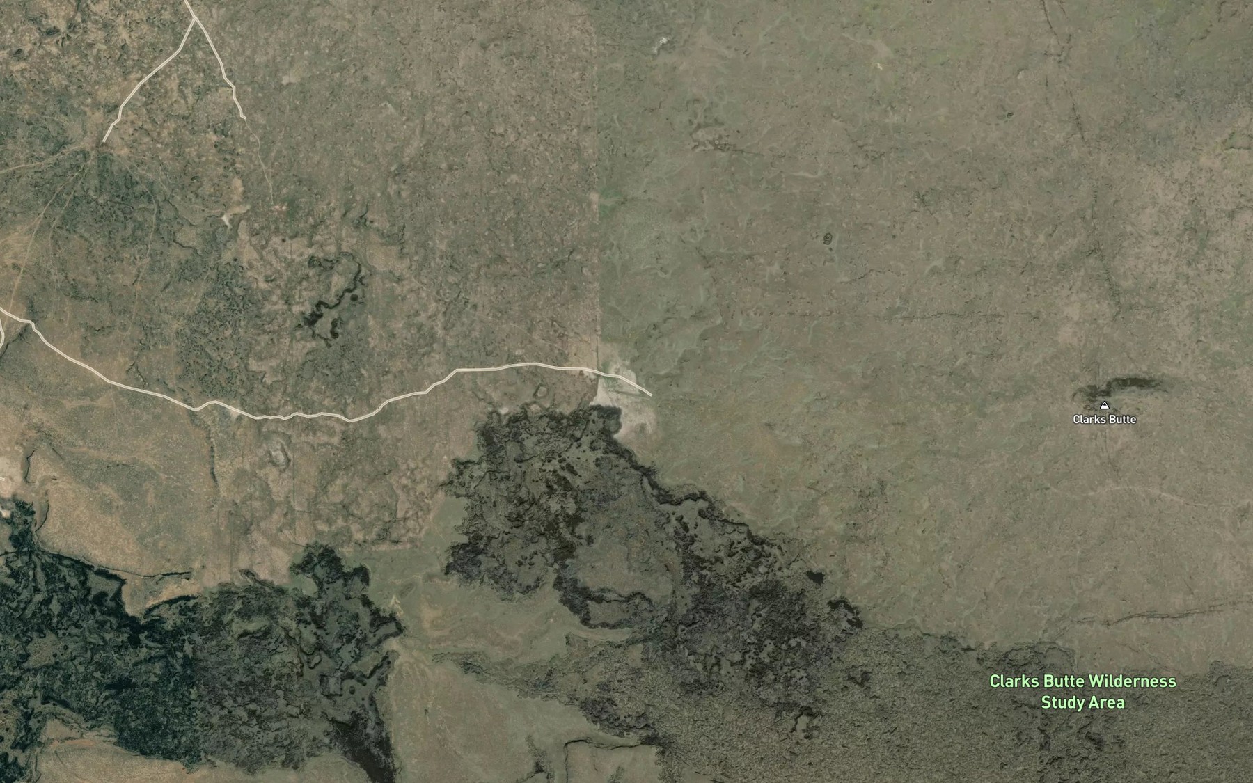 Satellite map of the Dry Lake Reservoir