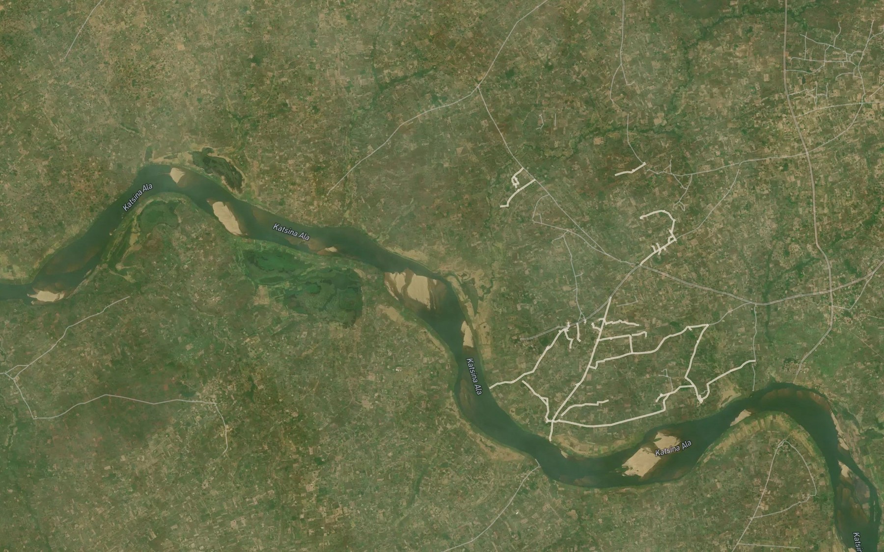 Satellite map of the River Ukwye