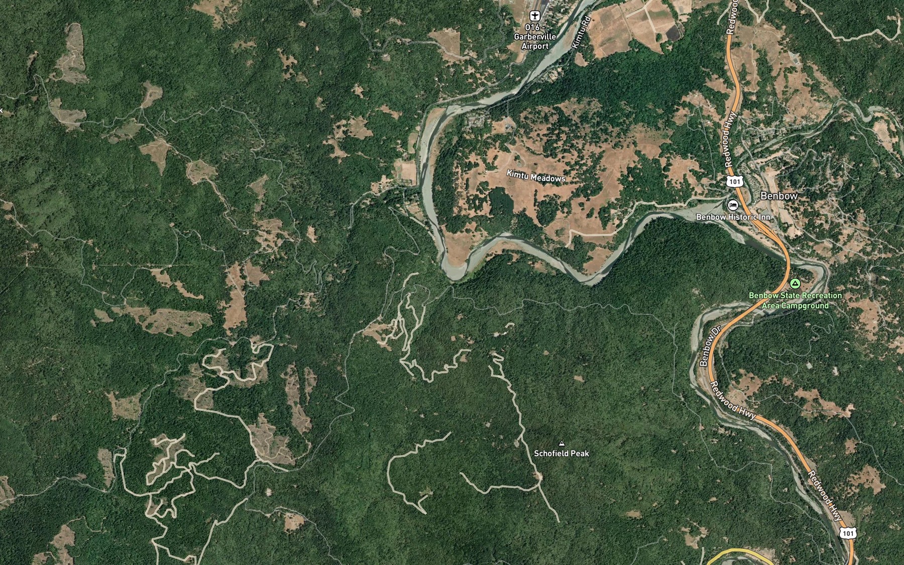 Satellite map of the Sawmill Creek