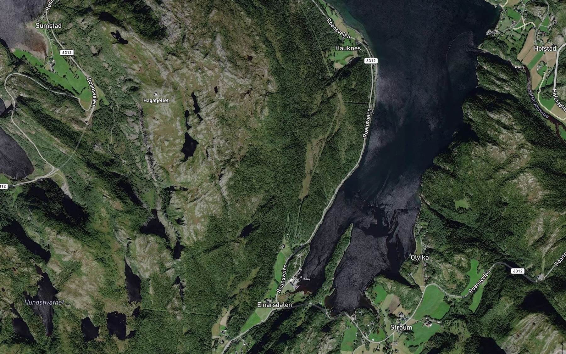 Satellite map of the Dalabekken
