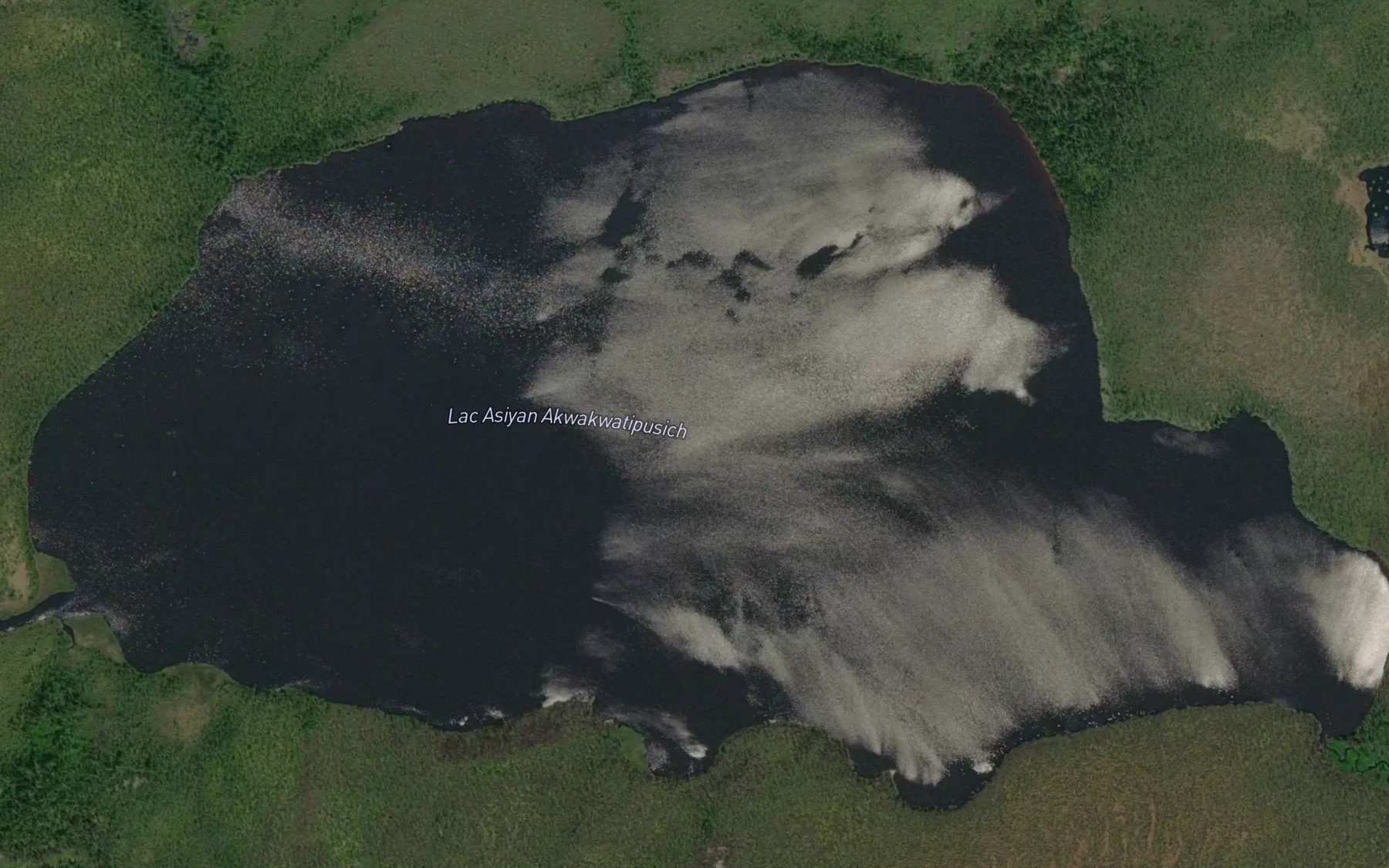 Satellite map of the Lac Asiyan Akwakwatipusich