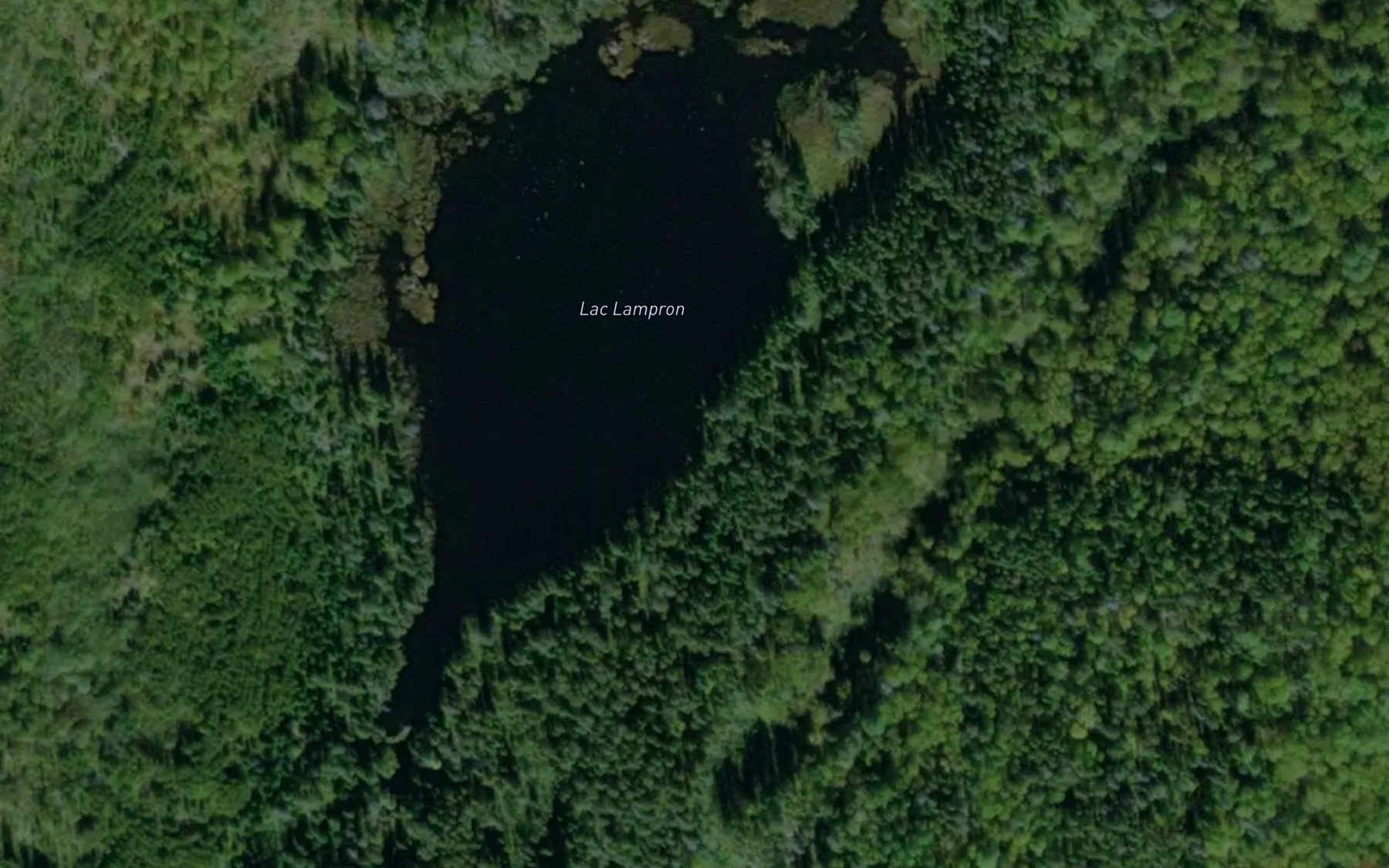 Satellite map of the Lac Lampron
