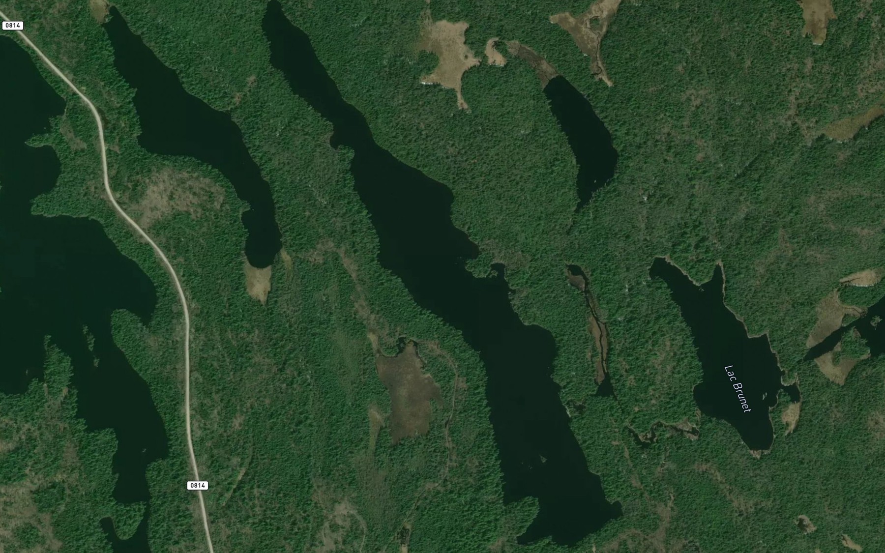 Satellite map of the Lac Kennedy
