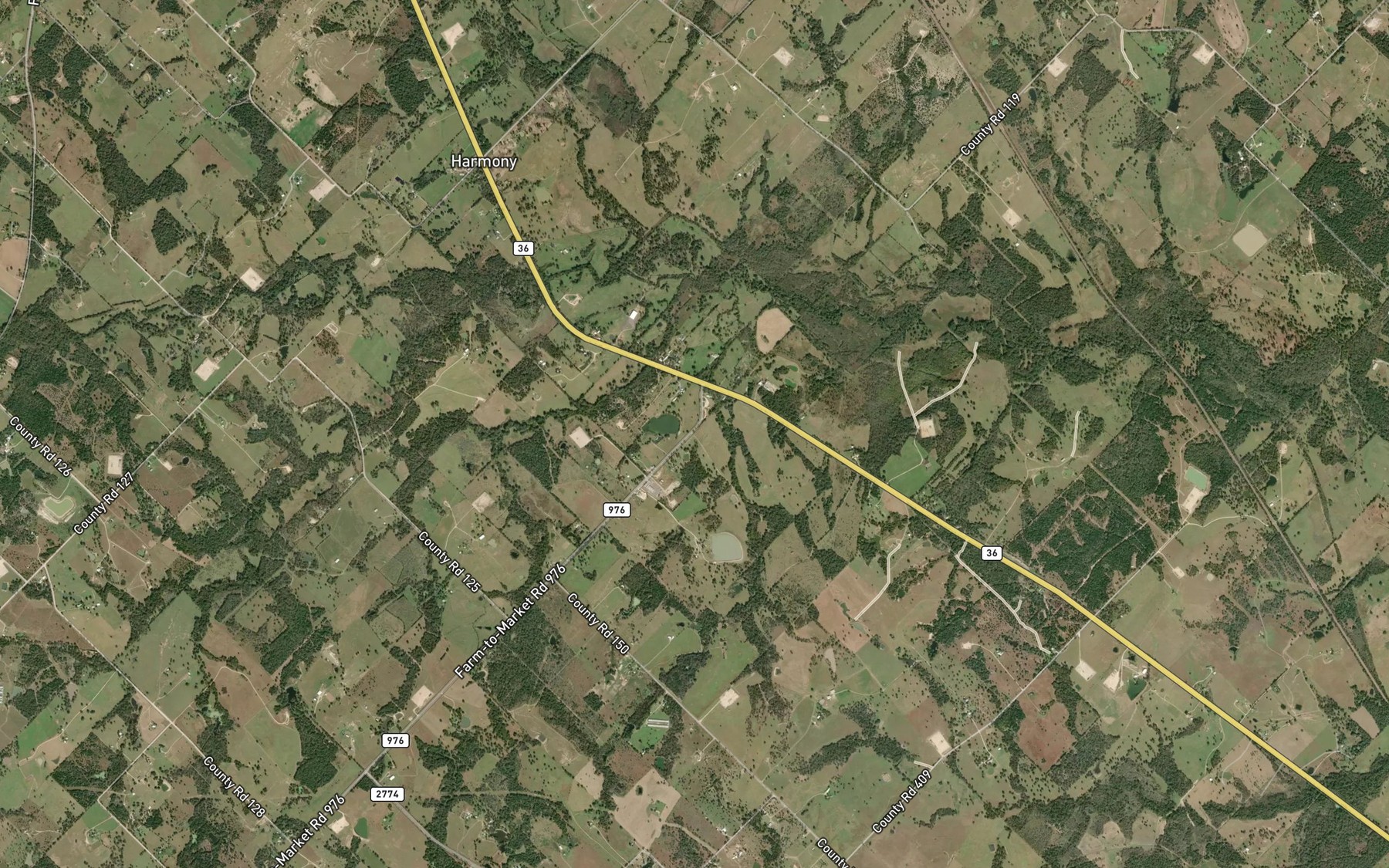 Satellite map of the Schumacher Lake