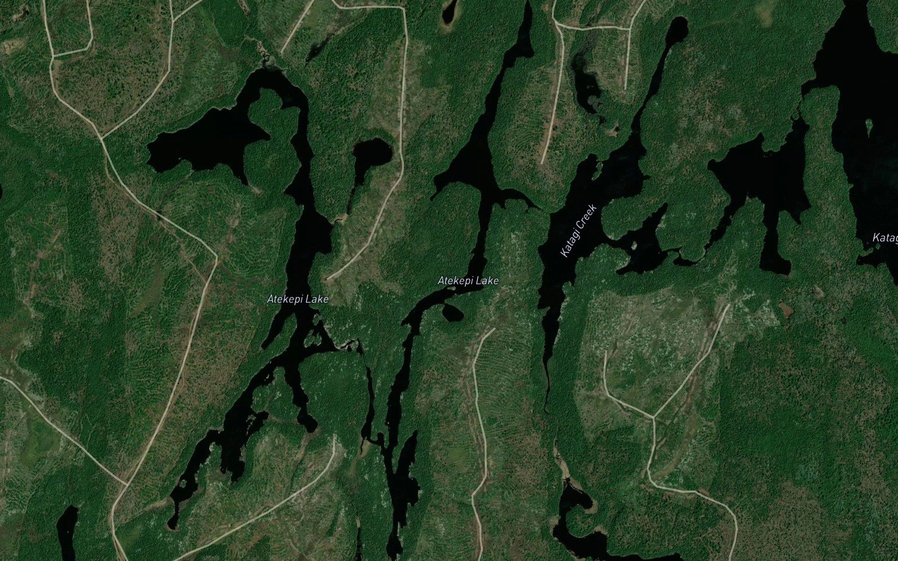 Satellite map of the Atekepi Lake