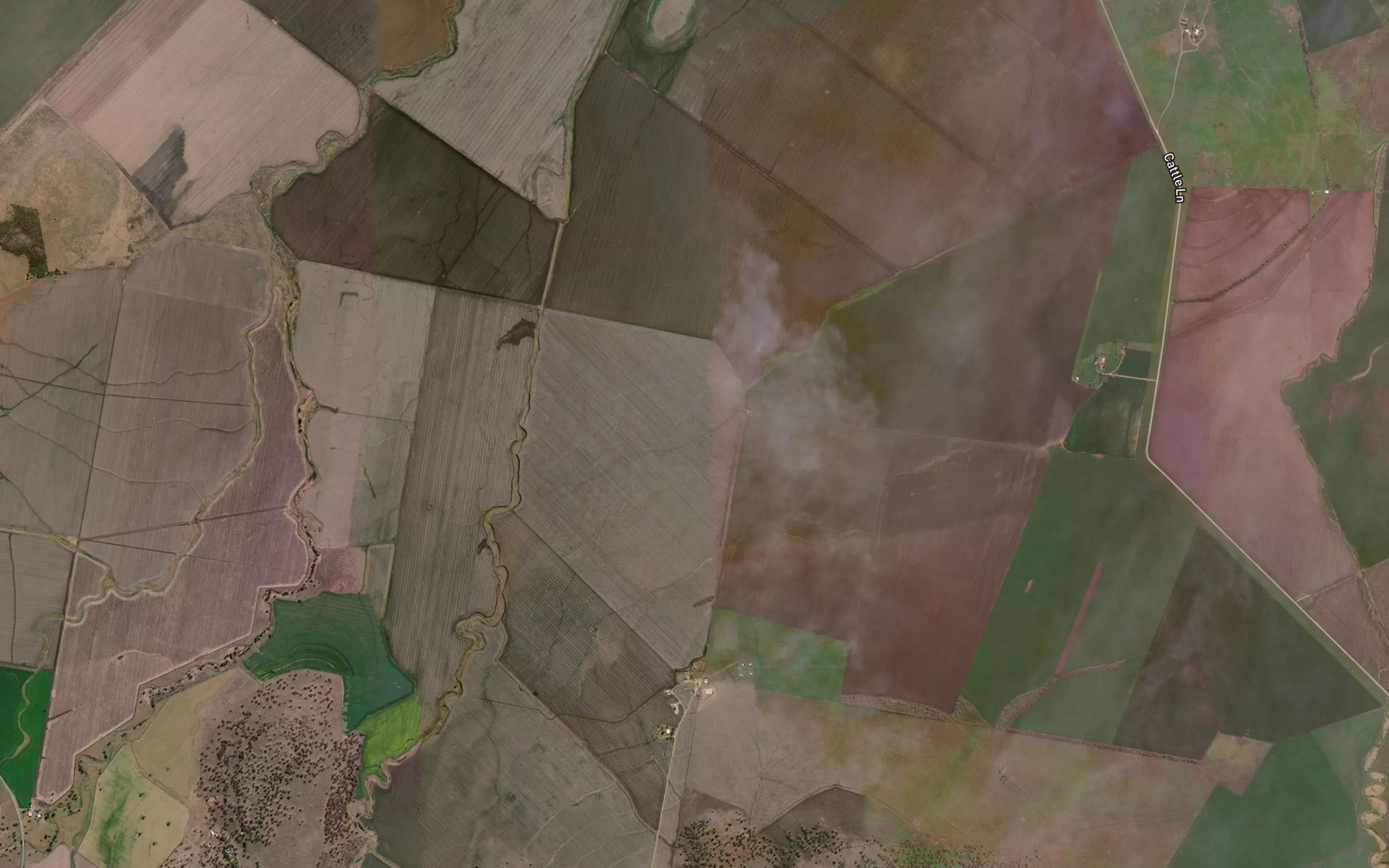 Satellite map of the Taylors Creek