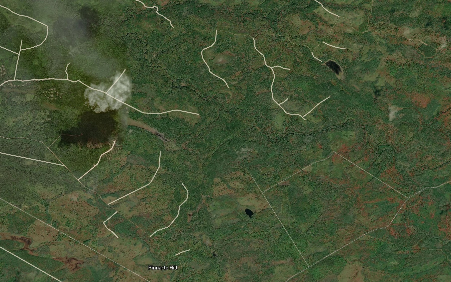 Satellite map of the Ross Brook