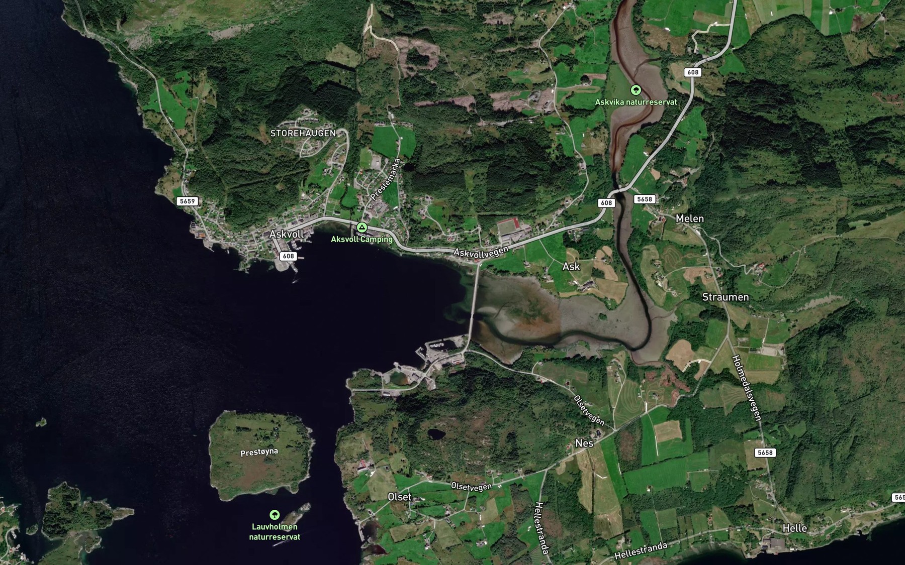 Satellite map of the Askvika
