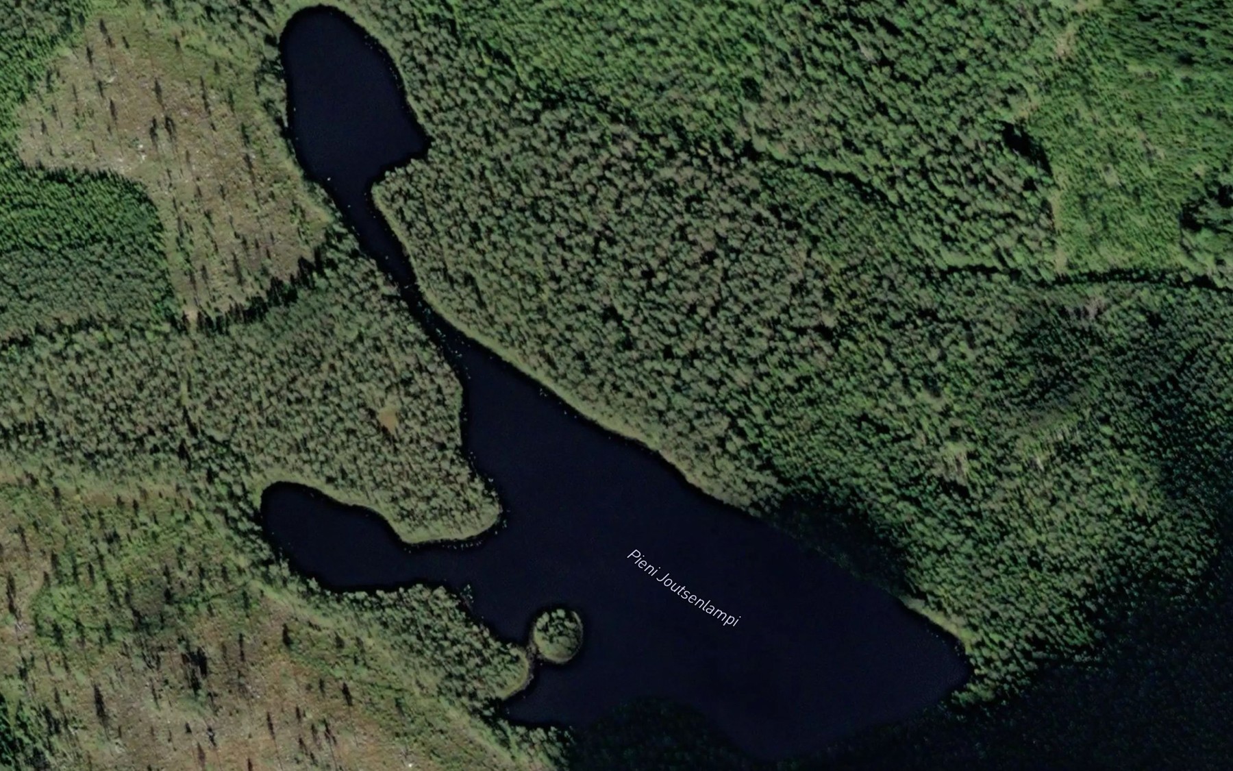 Satellite map of the Pieni Joutsenlampi