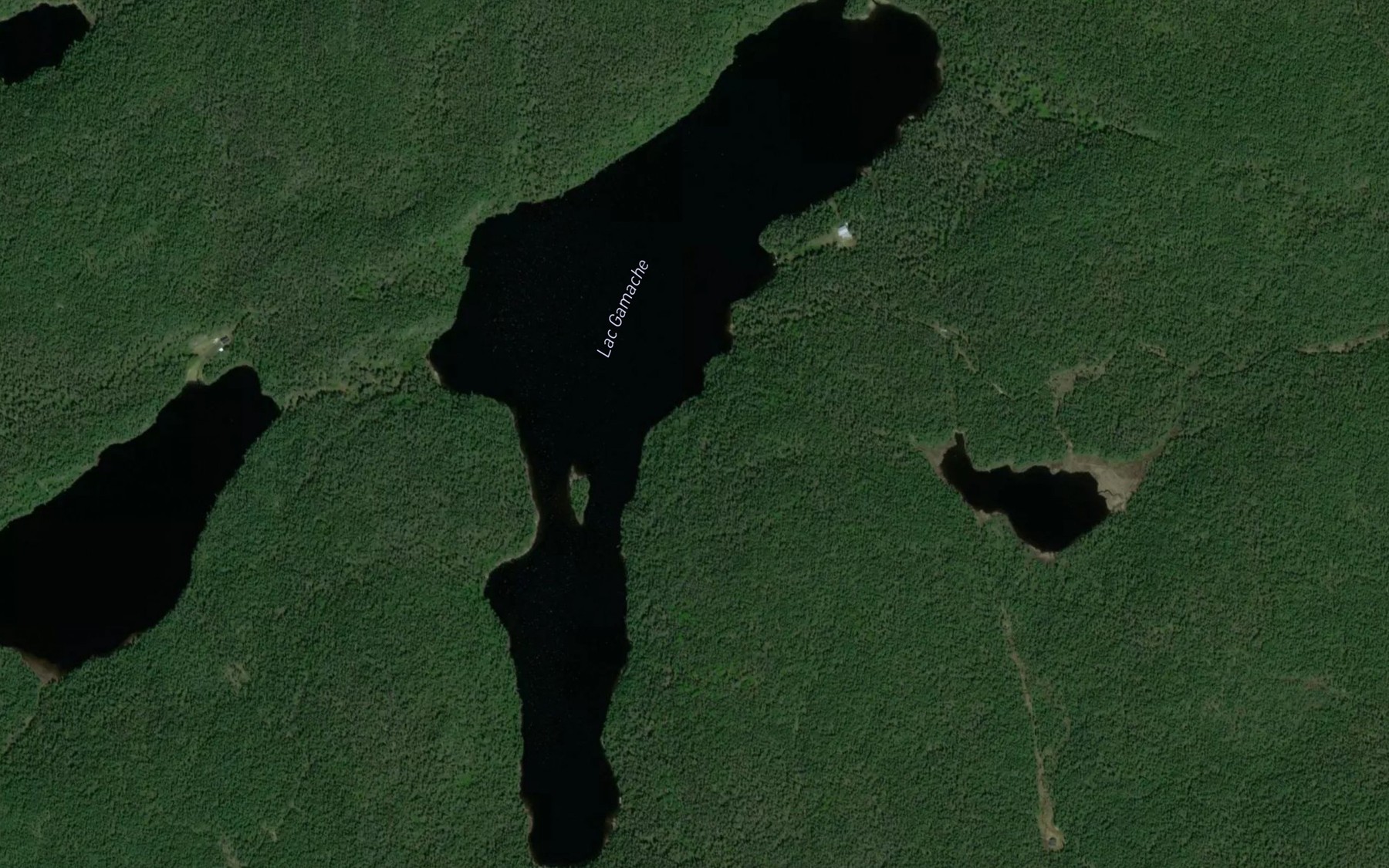 Satellite map of the Lac Gamache