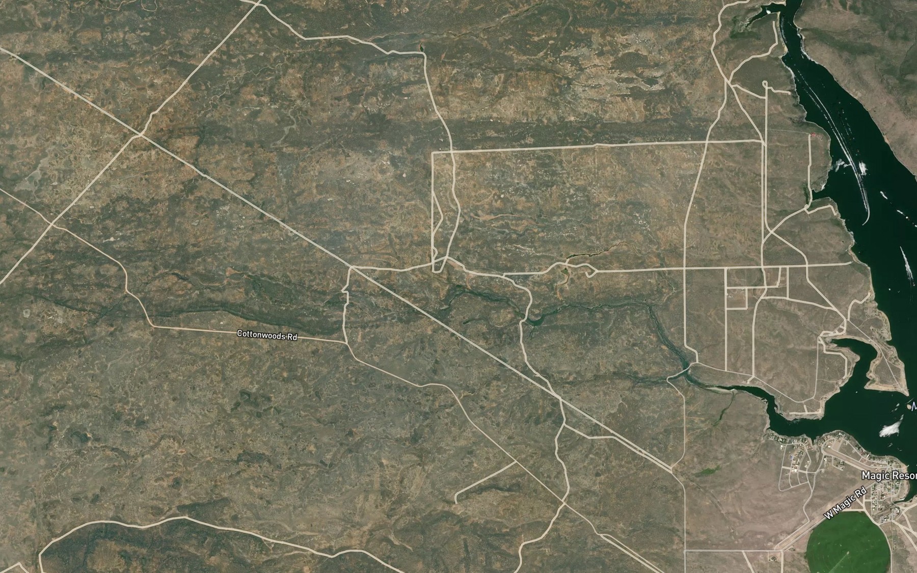 Satellite map of the Water Cress Spring