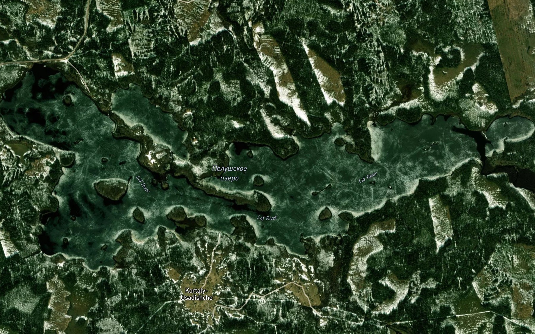 Satellite map of the Krestovka