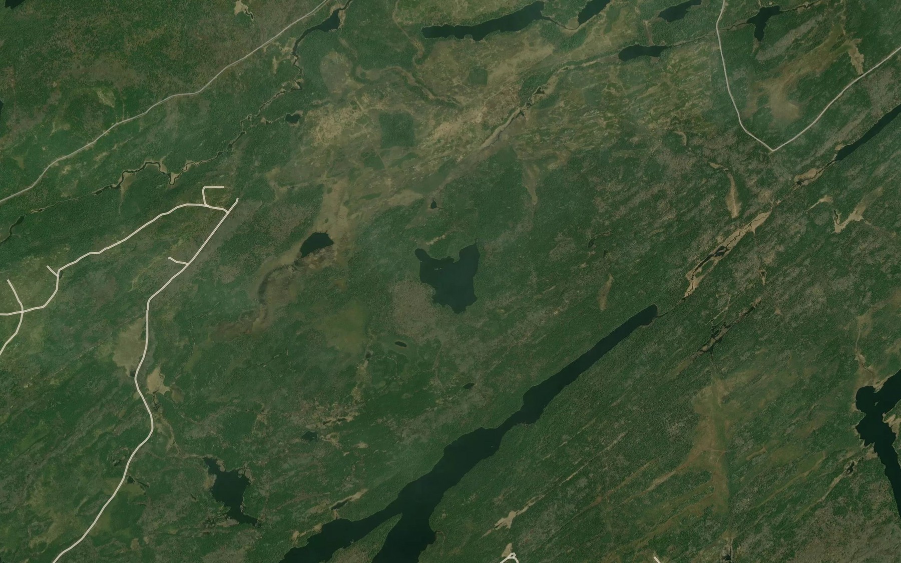 Satellite map of the Blowing Lake