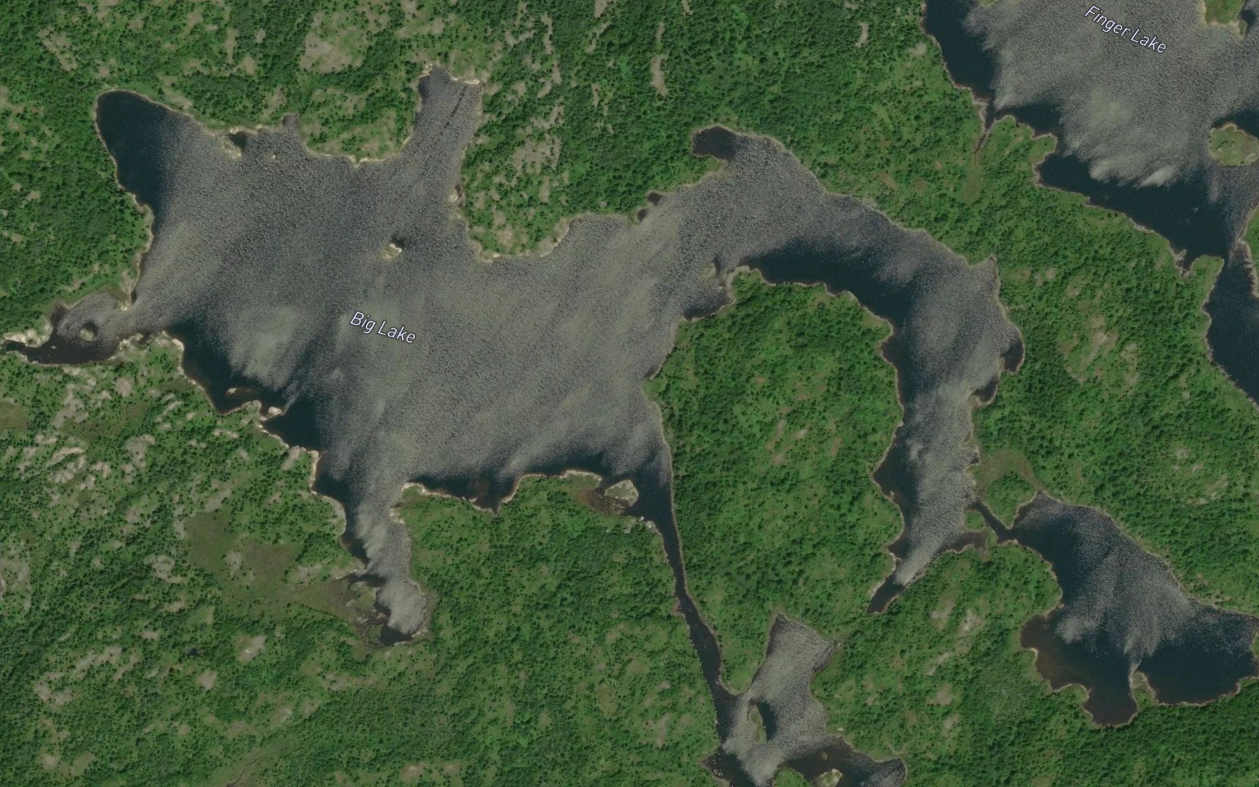 Satellite map of the Big Lake