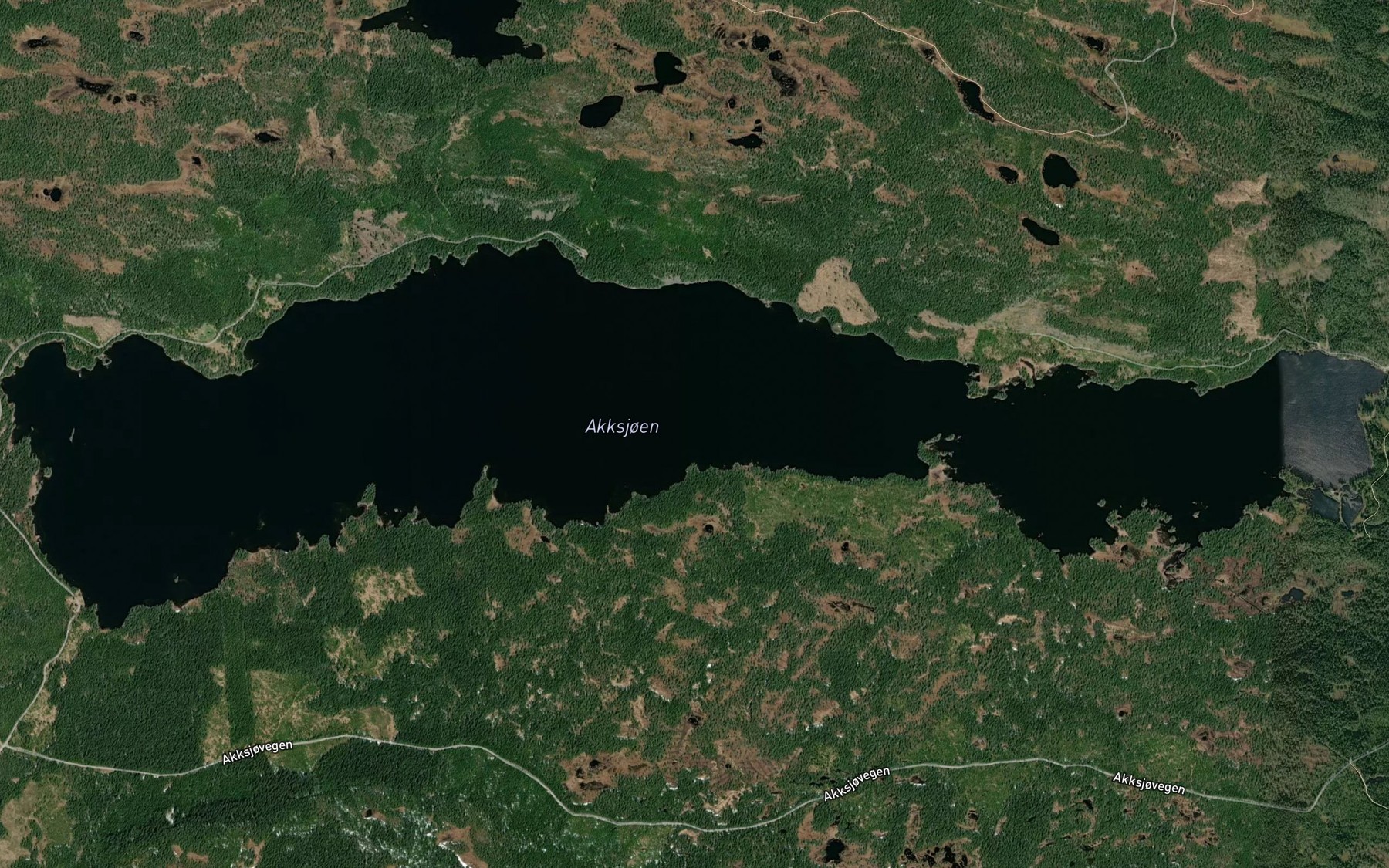 Satellite map of the Akksjoen