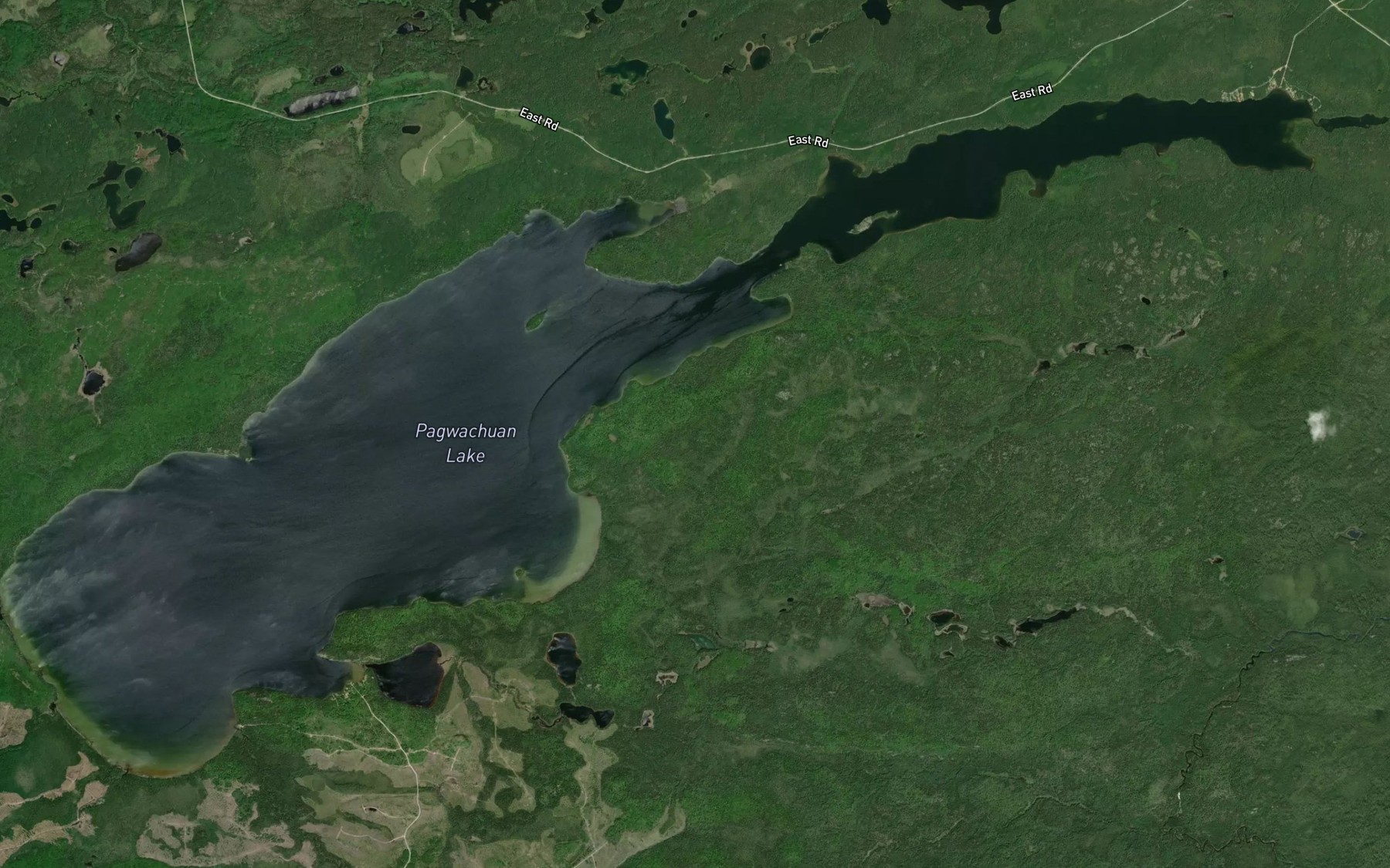 Satellite map of the Pagwachuan Lake