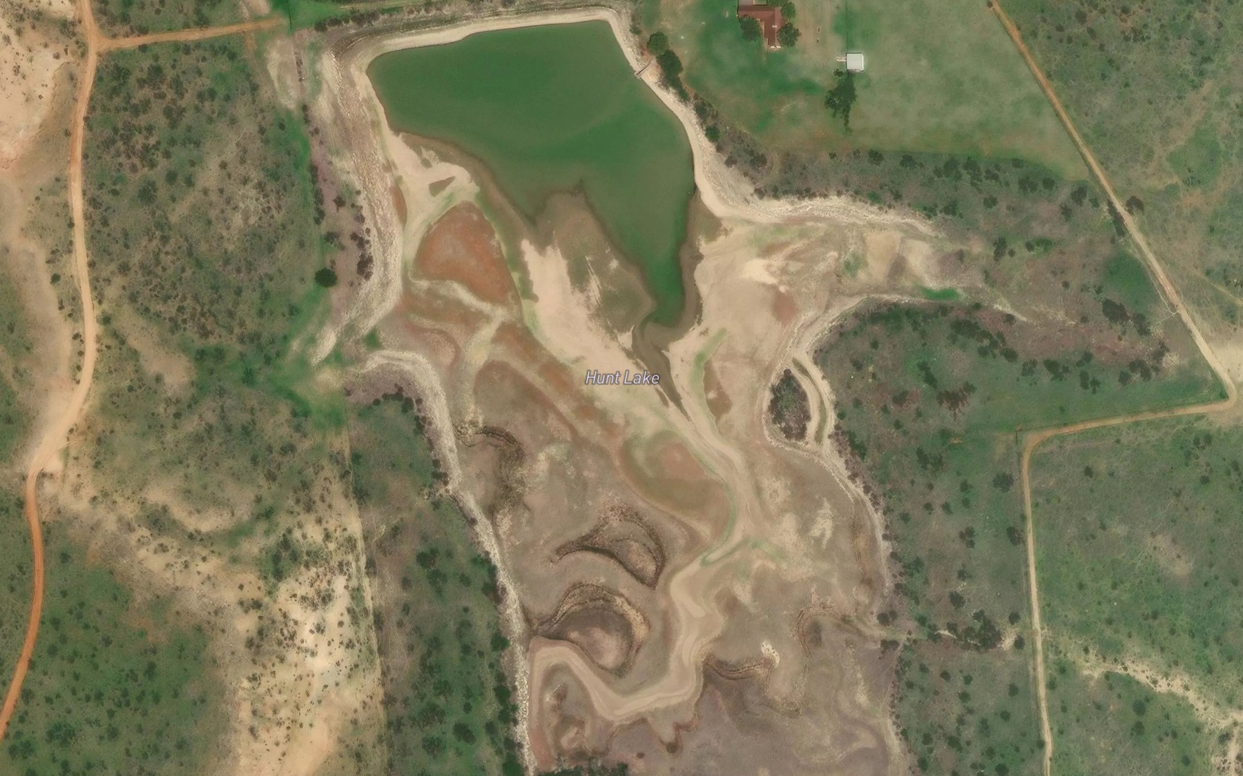 Satellite map of the Hunt Lake
