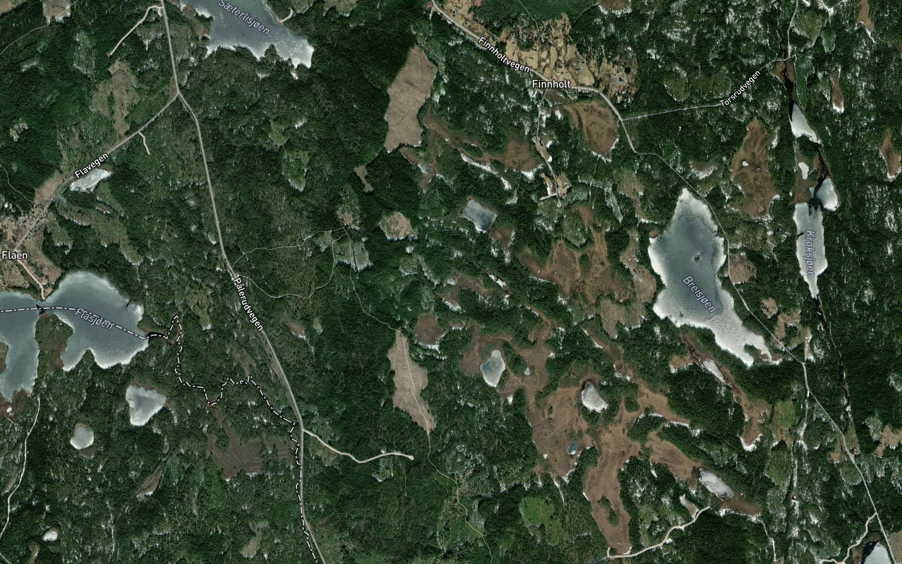 Satellite map of the Fagerlitjernet