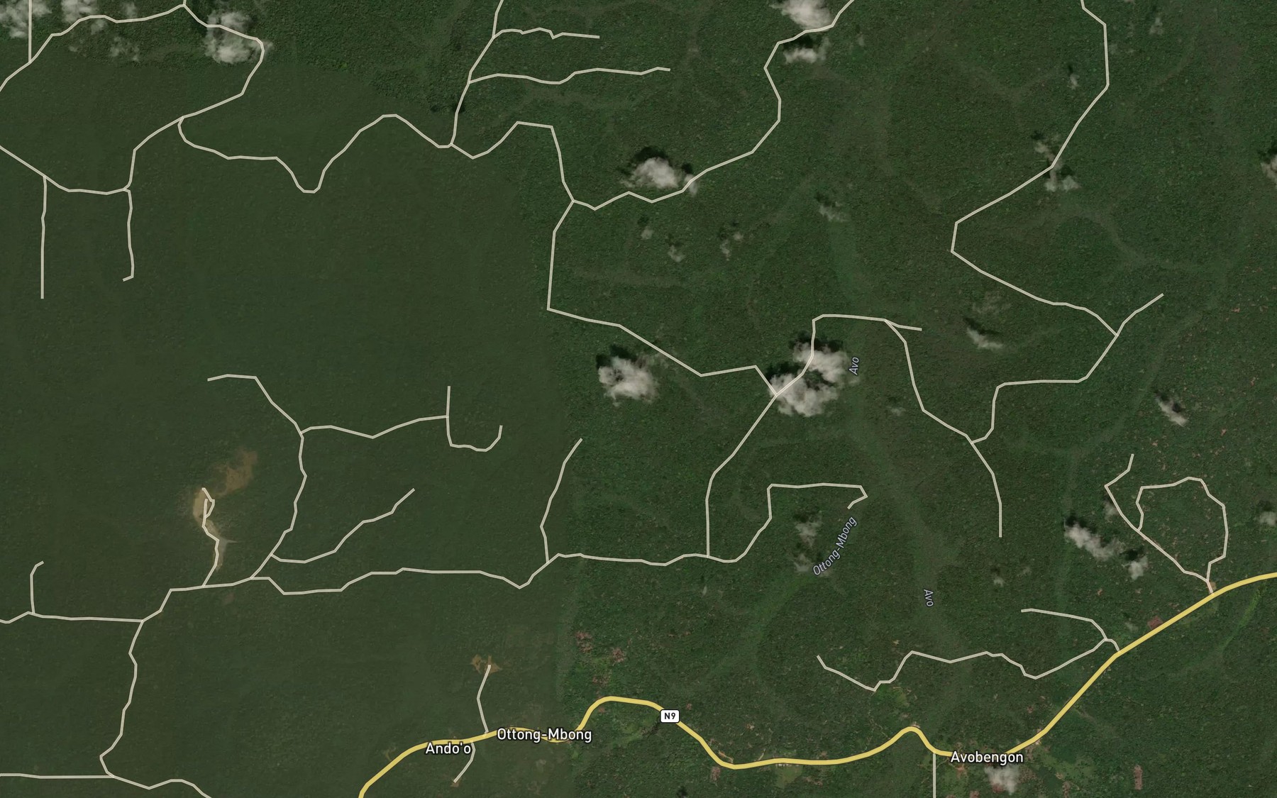 Satellite map of the Ndameben