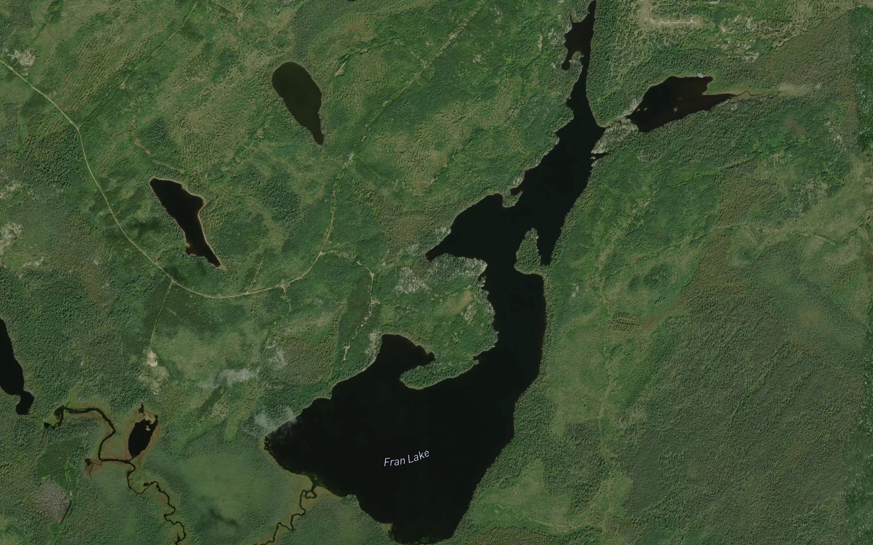 Satellite map of the Fran Lake