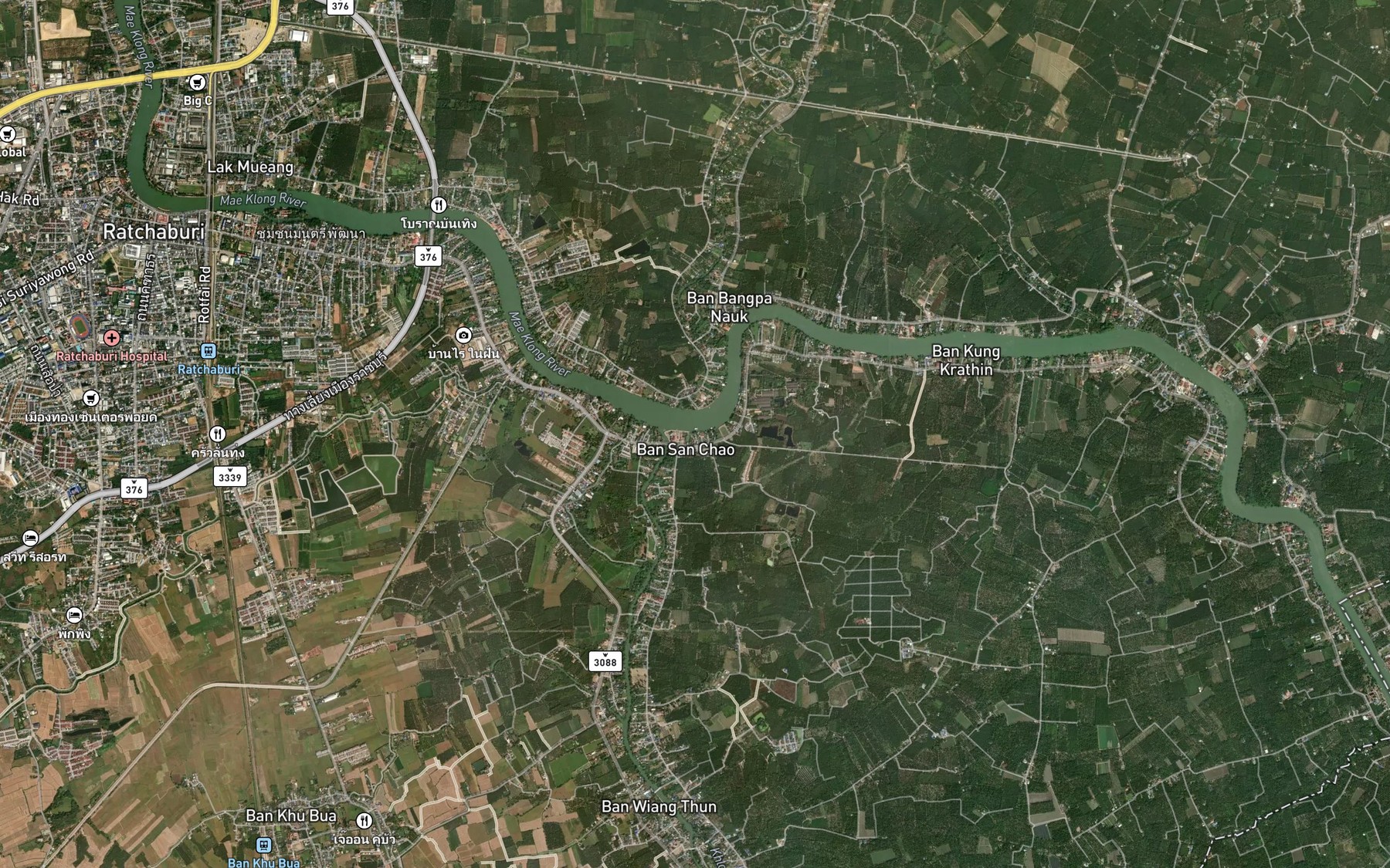 Satellite map of the Khlong Lao