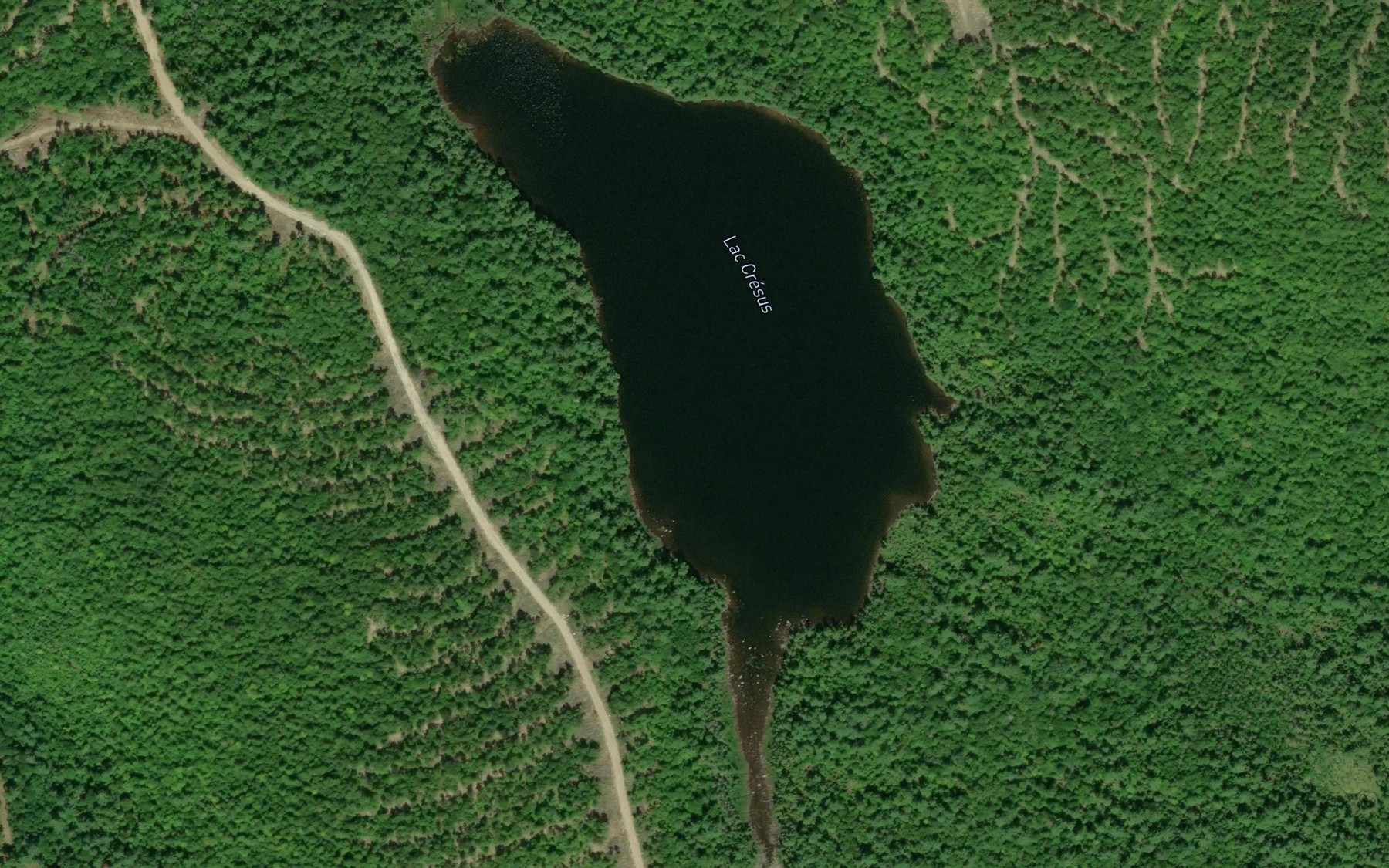 Satellite map of the Lac Cresus