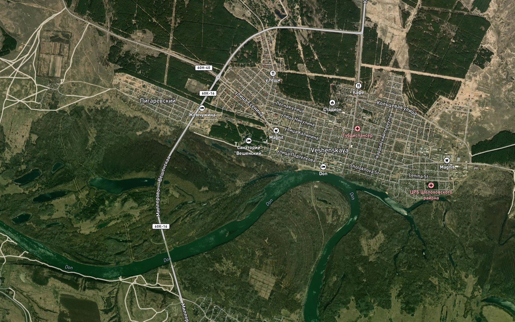Satellite map of the Chernaya