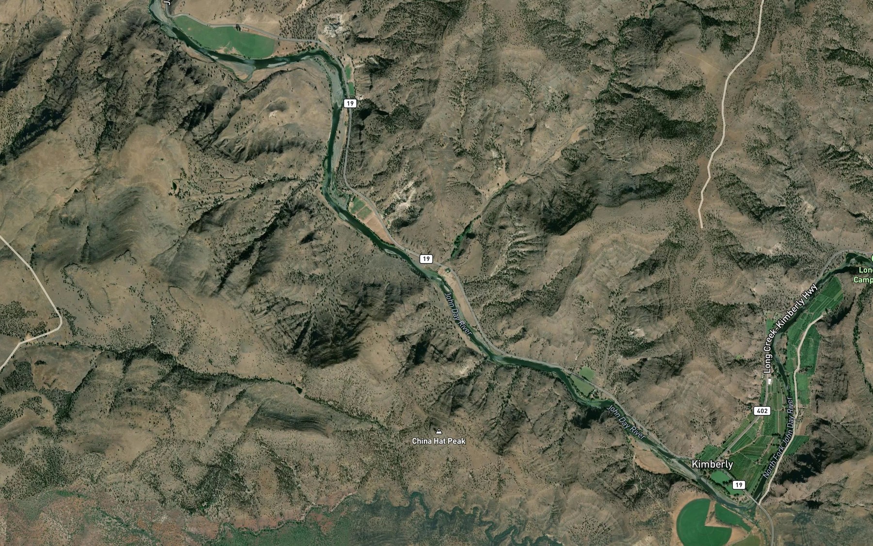 Satellite map of the Bologna Creek