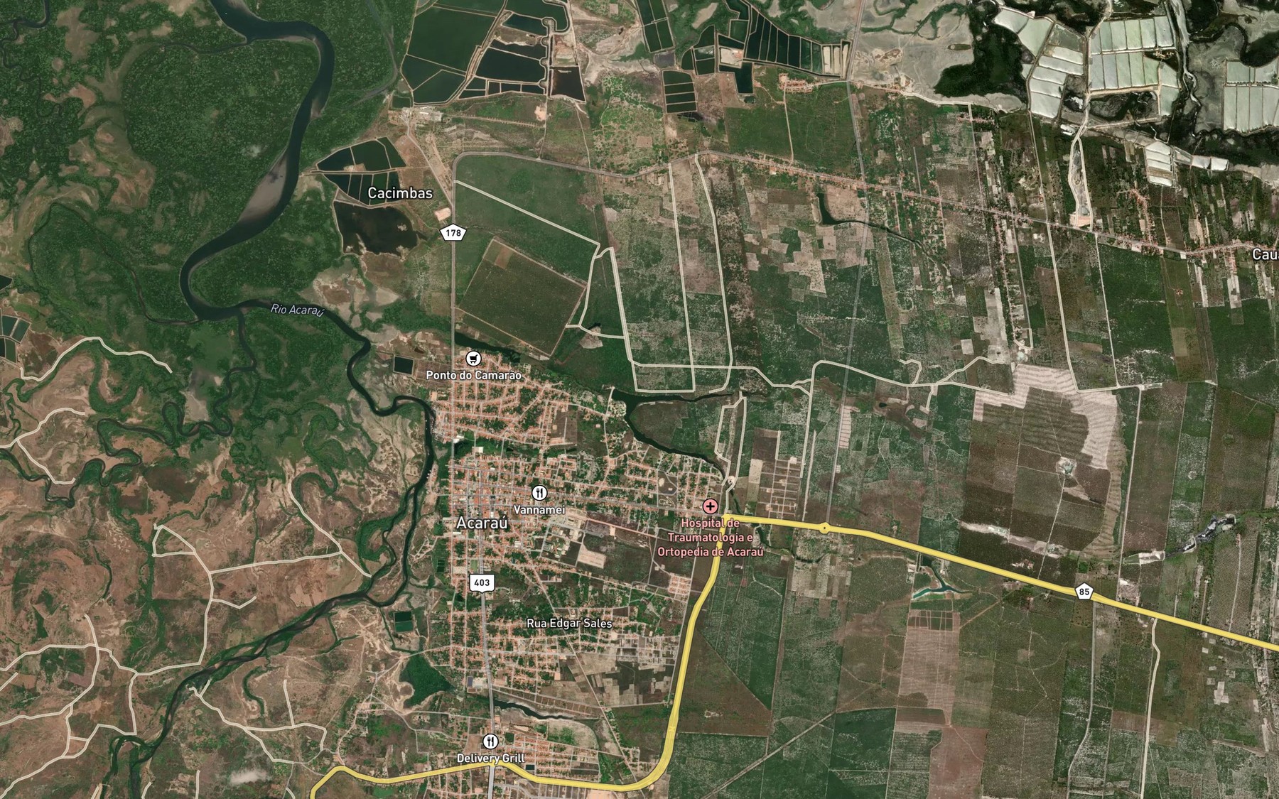 Satellite map of the Corrego Sao Felipe